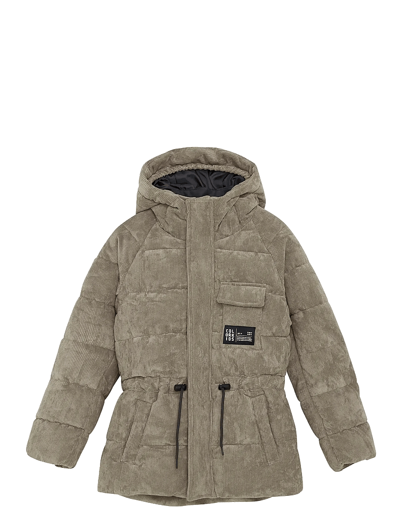 Color Kids - Jr. Jacket W. String -Corduroy - paksud joped - fossil - 1