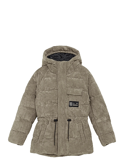 Color Kids Jr. Jacket W. String -Corduroy - Jackets - FOSSIL / beige