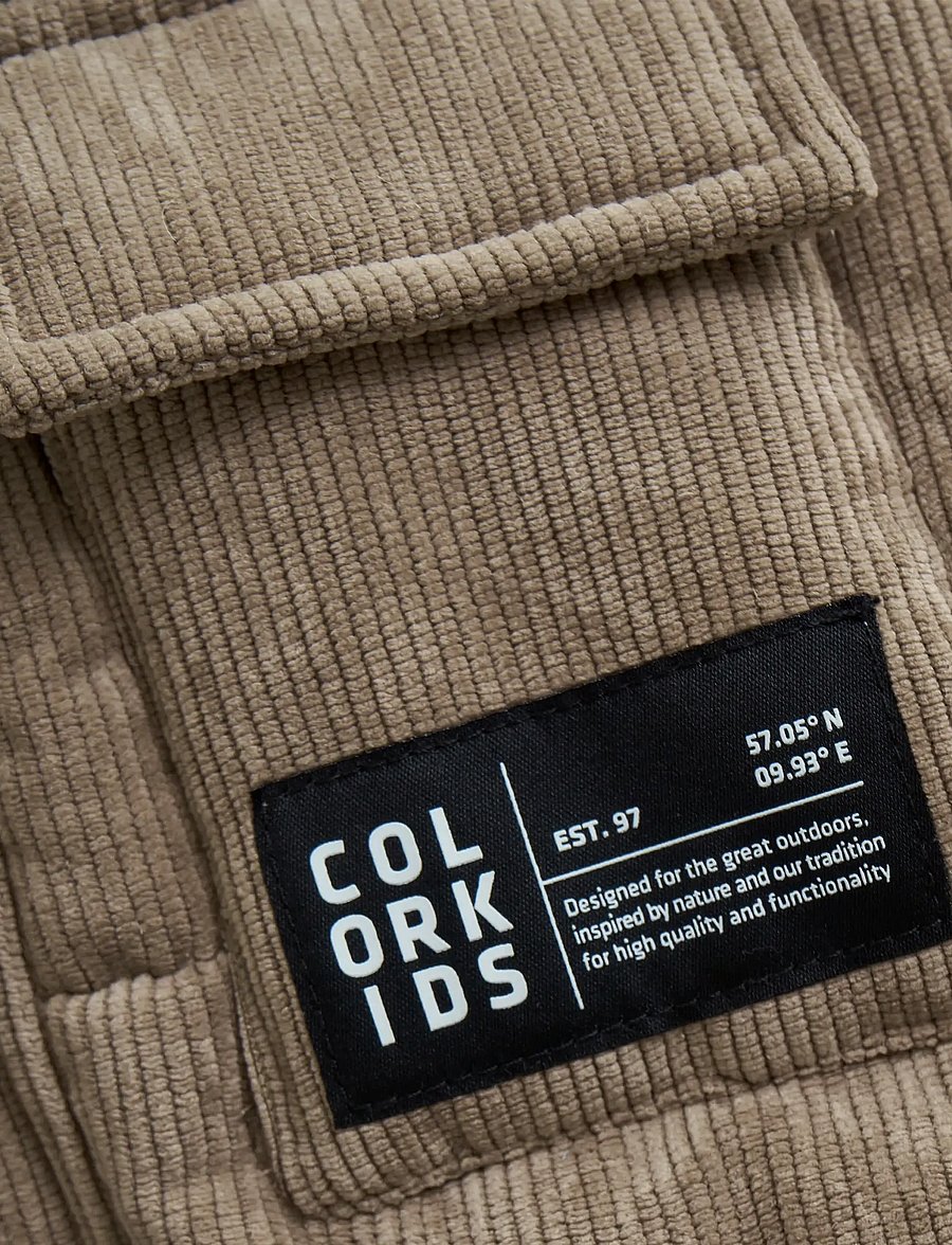 Color Kids - Jr. Jacket W. String -Corduroy - jakas ar siltu oderi - fossil - 3