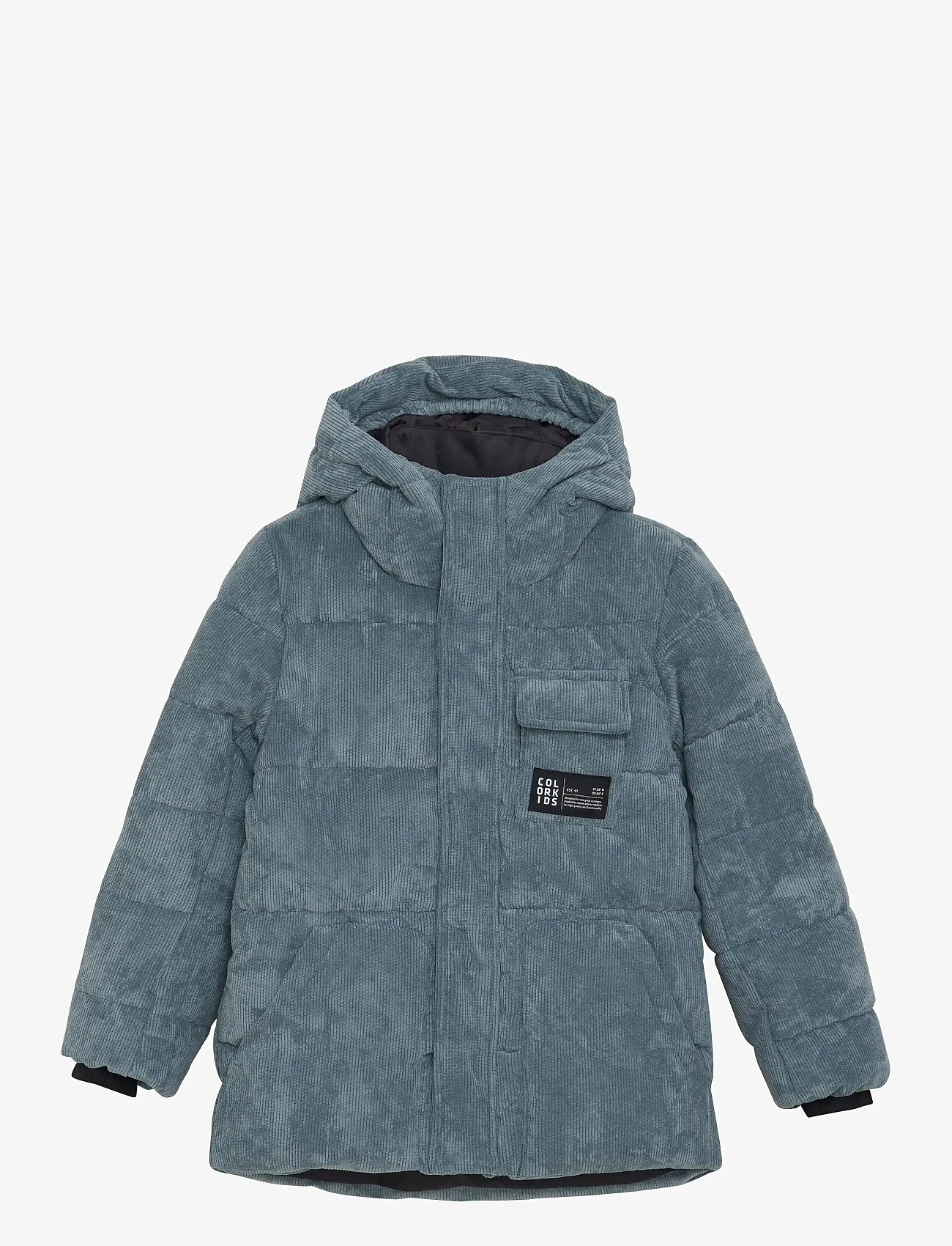 Color Kids - Jr. Puffer Jacket - Corduroy - isolerede jakker - stormy weather - 1