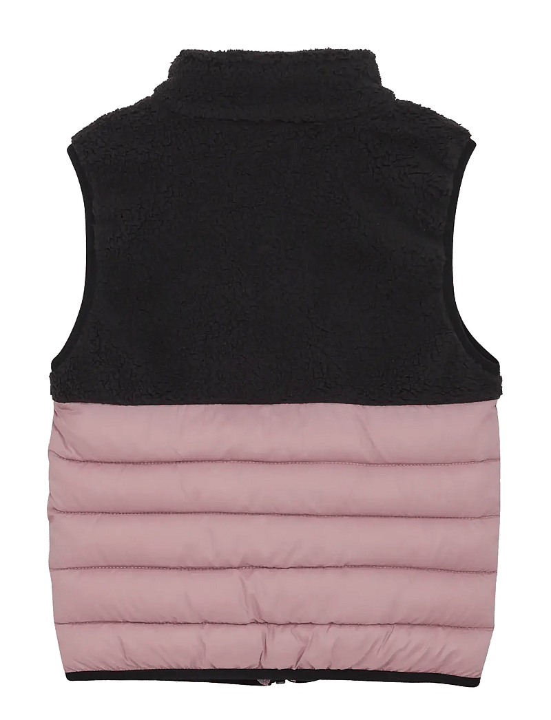 Color Kids - Fleece Waistcoat W. Quilt - outdoor - woodrose - 1