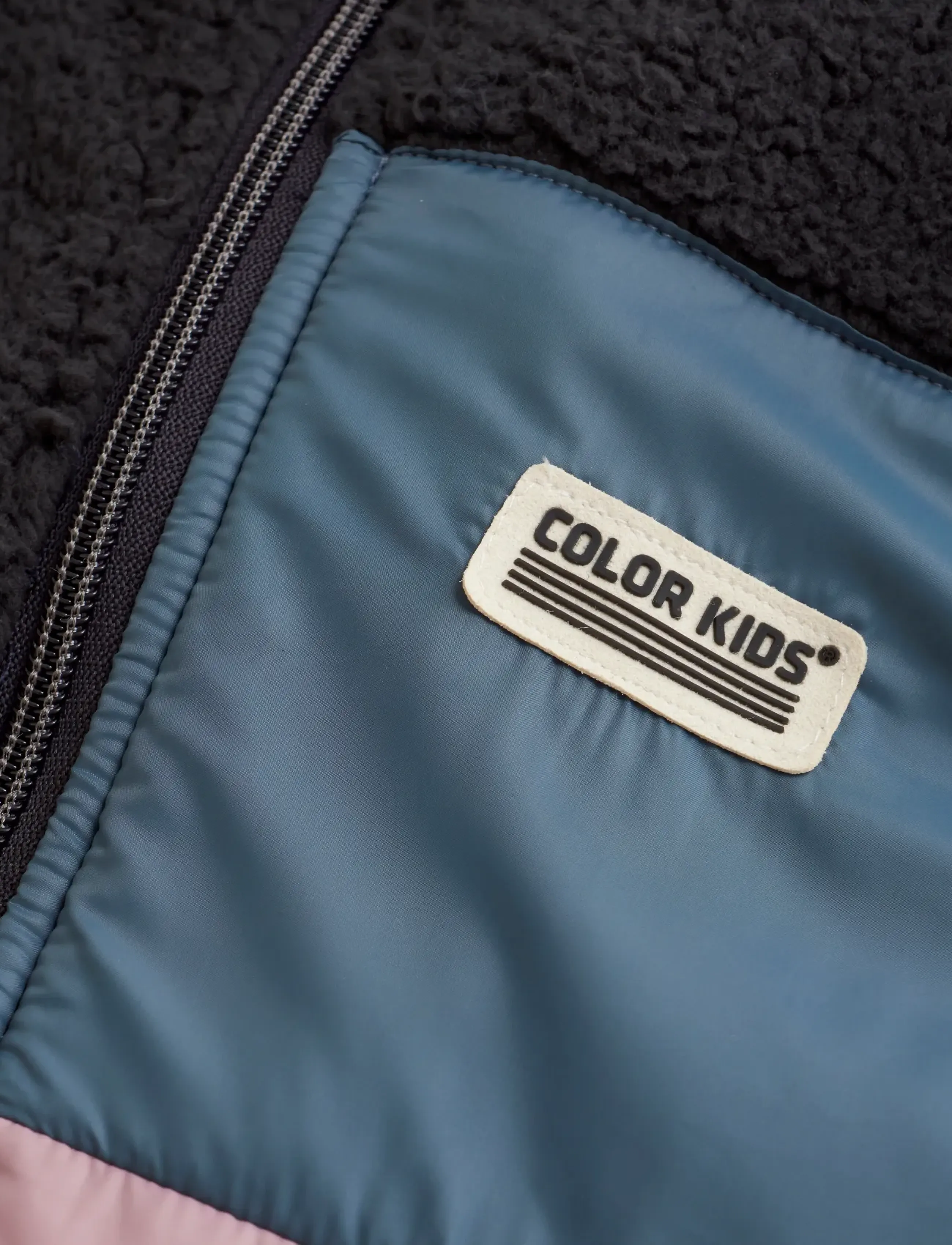 Color Kids - Fleece Waistcoat W. Quilt - woodrose - 2