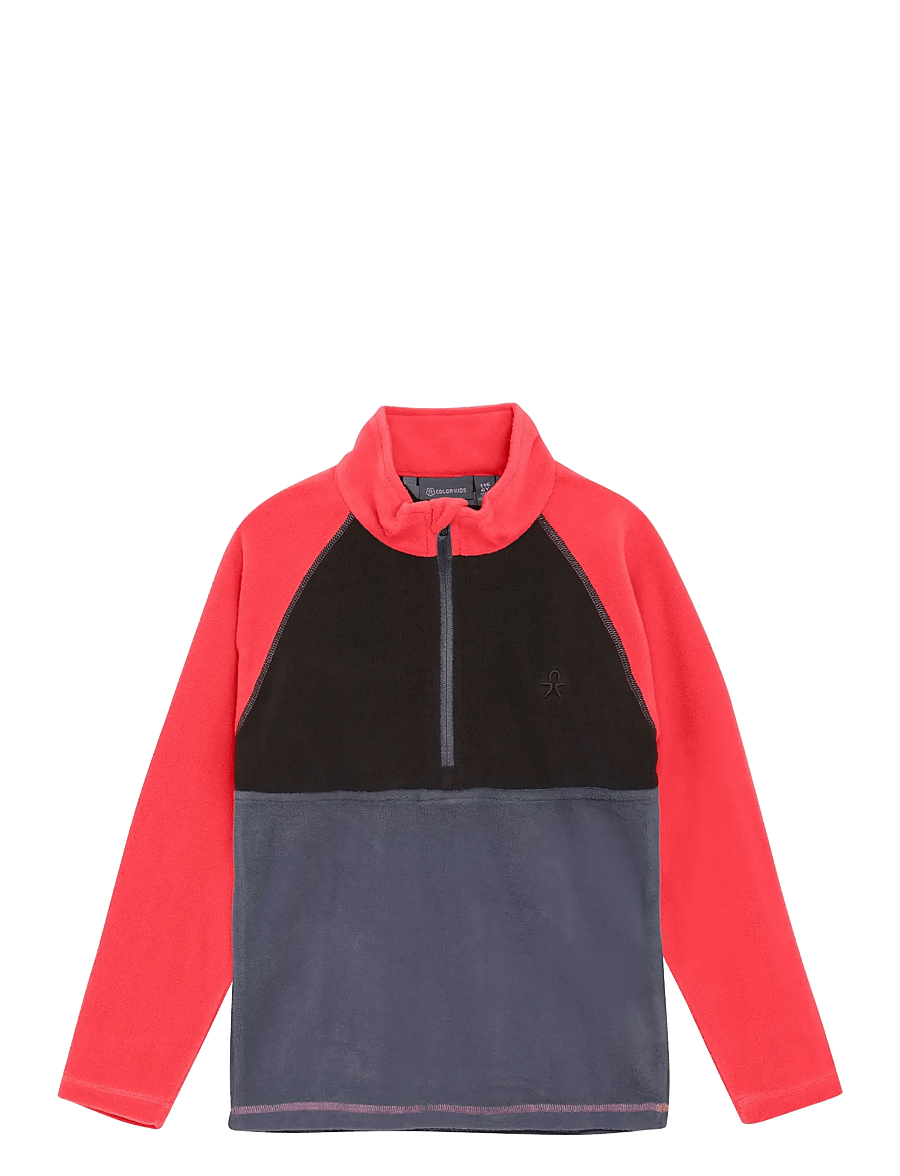 Color Kids - Fleece Pulli - Colorblock - jakas ar siltu oderi - diva pink - 0