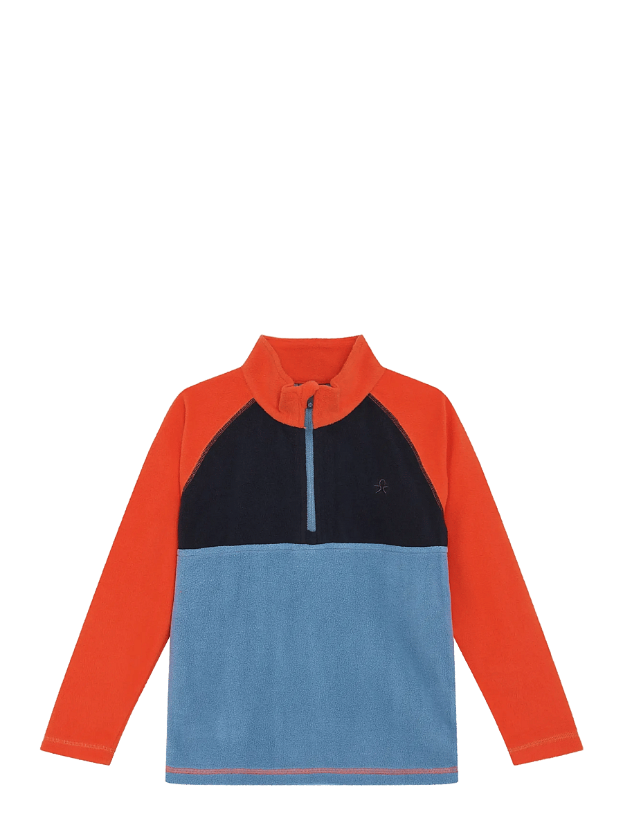 Color Kids - Fleece Pulli - Colorblock - isolierte jacken - tangerine tango - 0