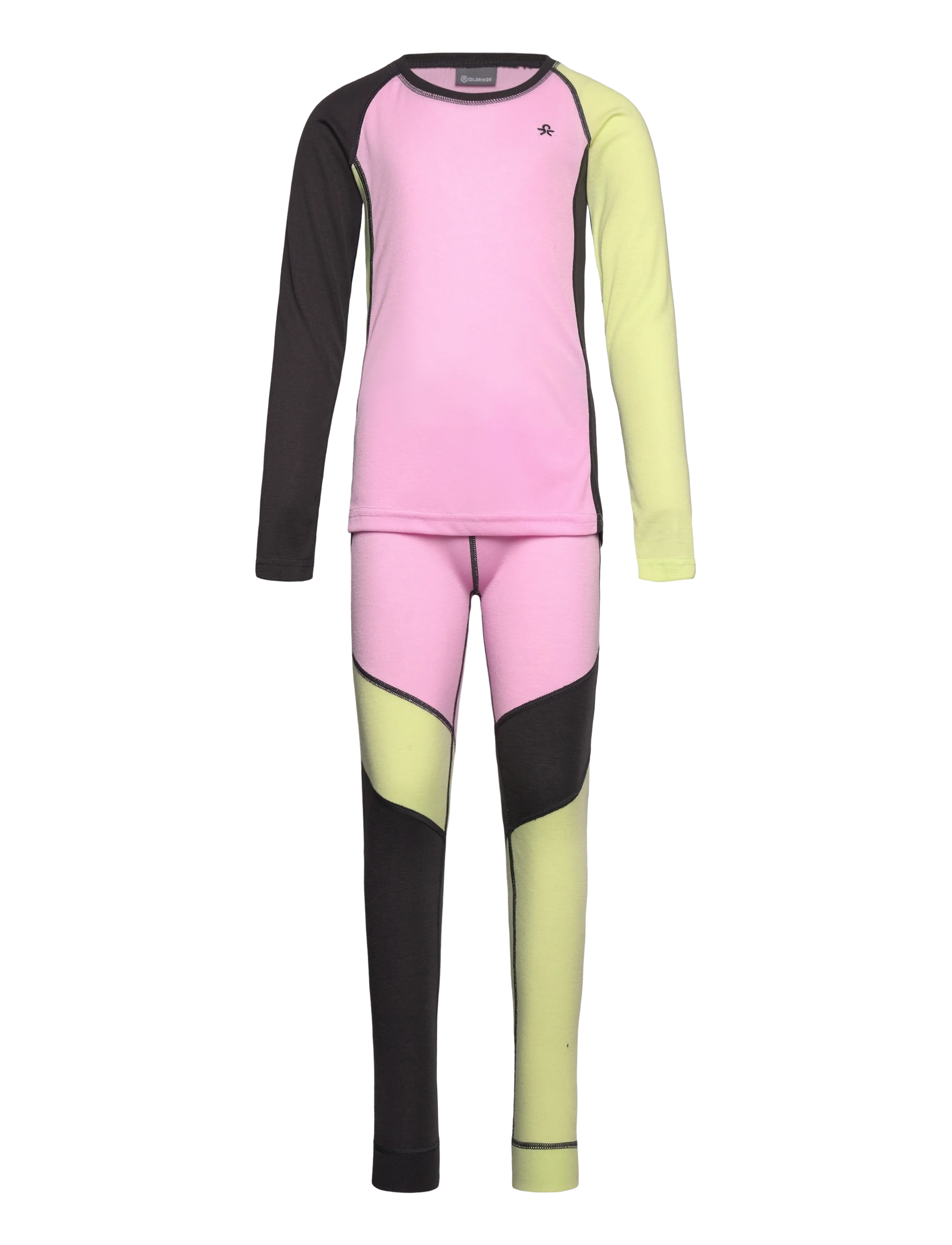 Color Kids Ski Underwear - Colorblock, 92, Pink, Base Layers > Base Layer Sæt, Børn