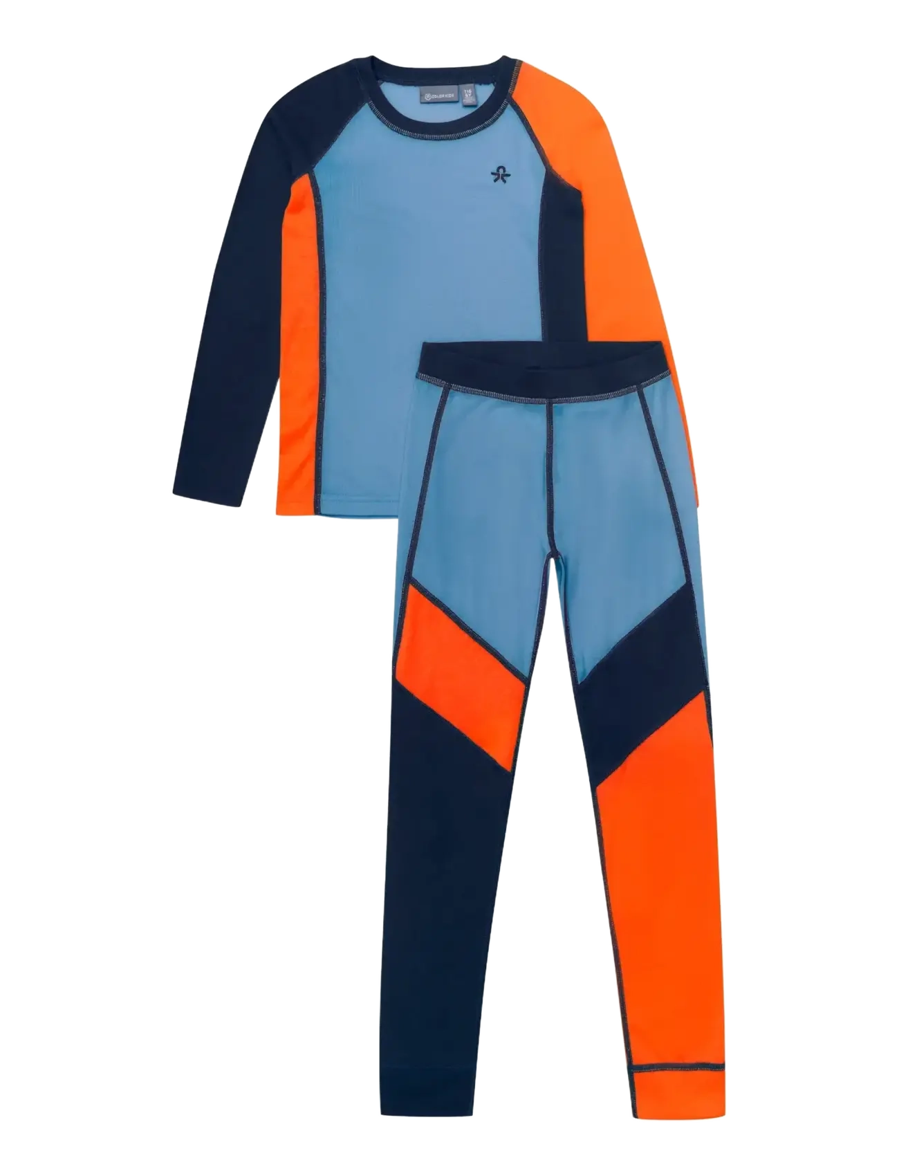 Color Kids Ski Underwear - Colorblock, 80, Blue, Base Layers > Base Layer Sæt, Børn