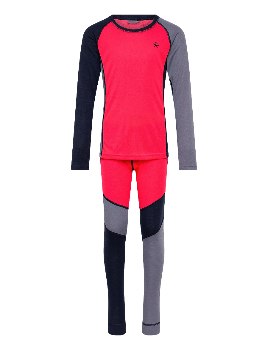 Color Kids - Ski Underwear - Colorblock - uldsæt - diva pink - 0
