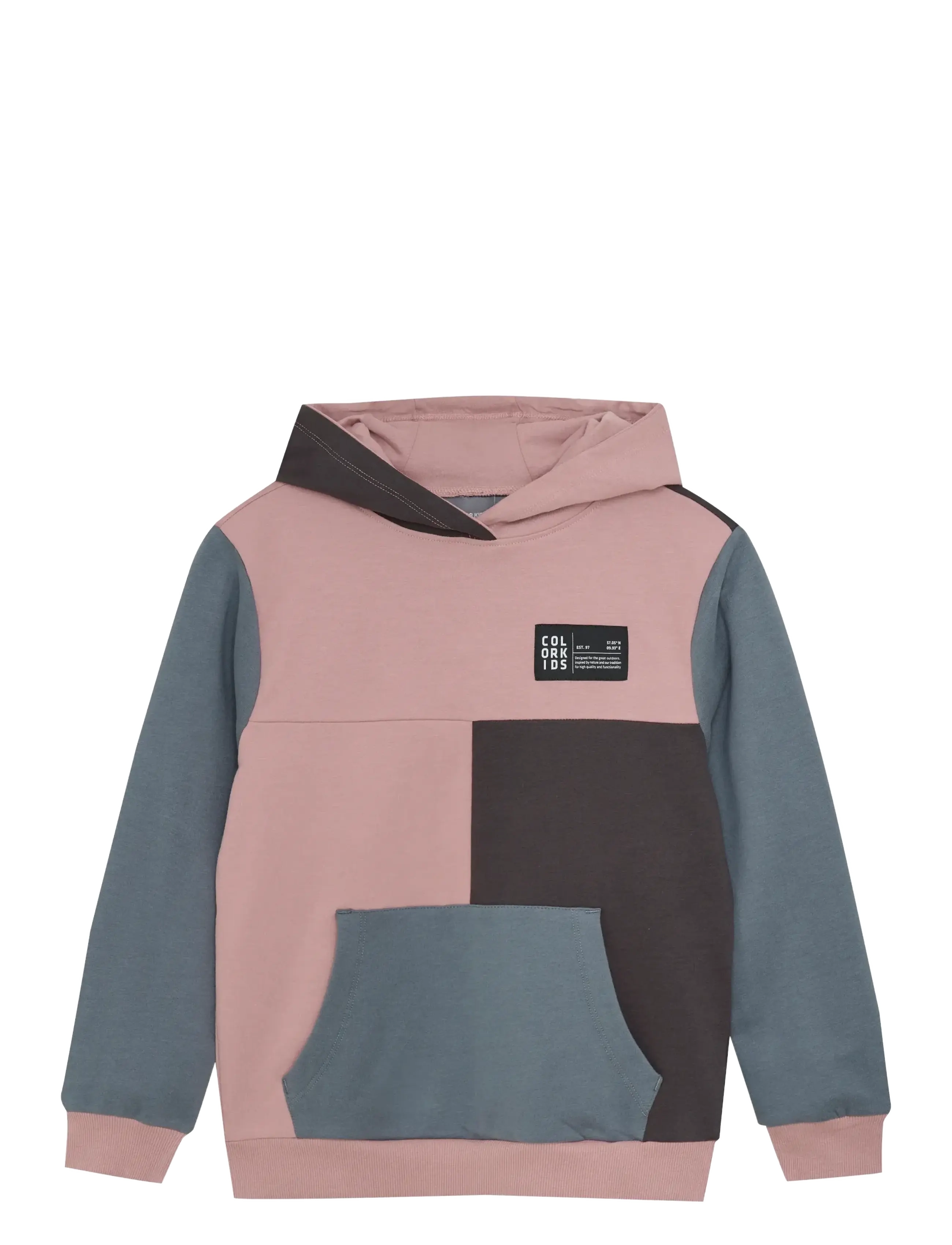 Color Kids Sweat Hoodie Colorblock, 104, Sweatshirts & Hoodies, Mehrfarbig/gemustert - Kinder