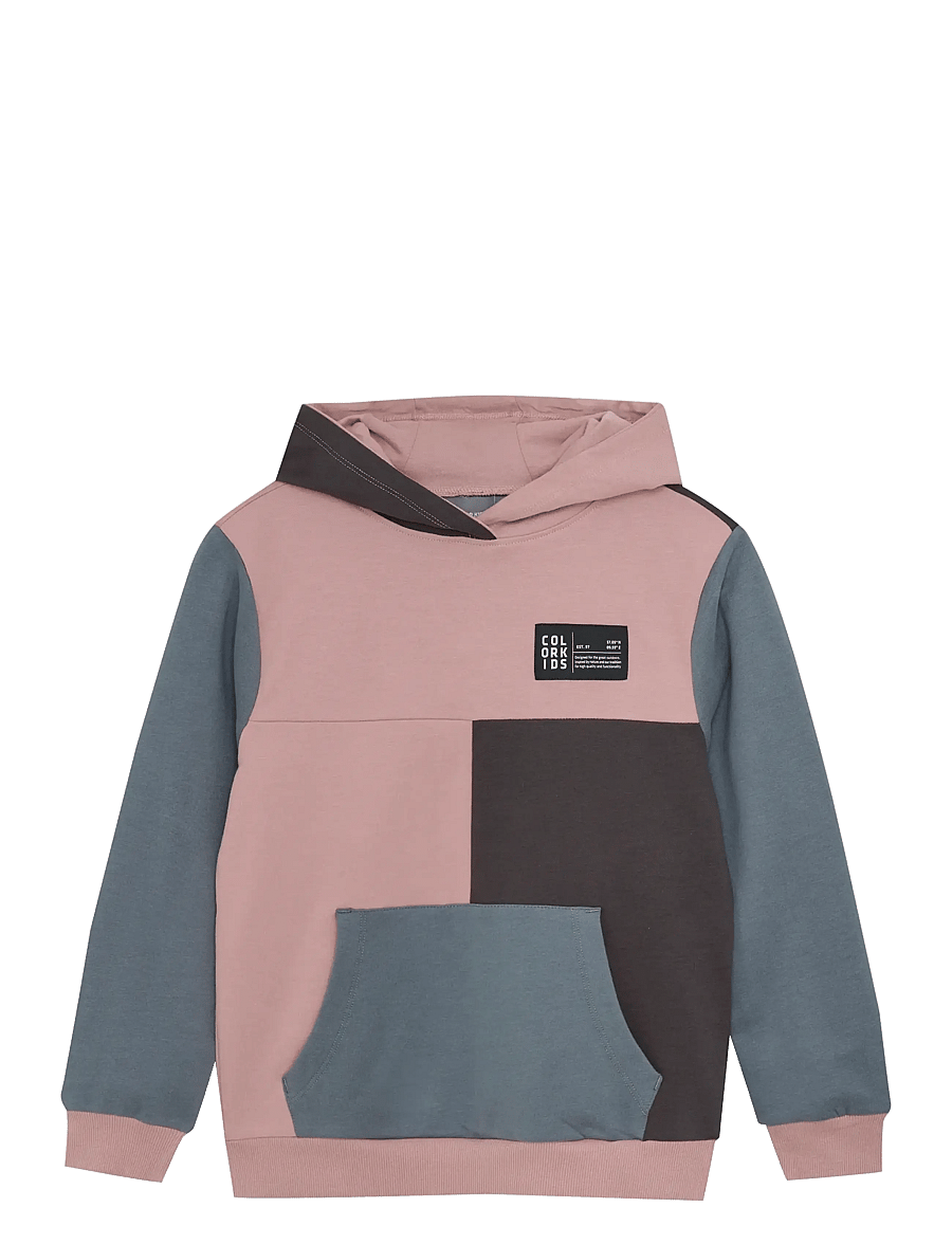 Color Kids - Sweat Hoodie - Colorblock - hættetrøjer - woodrose - 0