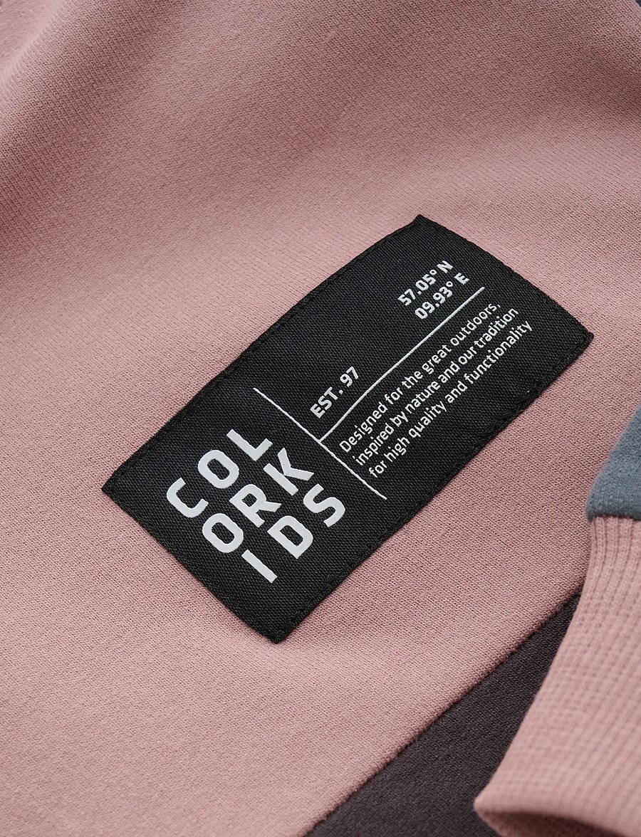 Color Kids - Sweat Hoodie - Colorblock - hættetrøjer - woodrose - 2