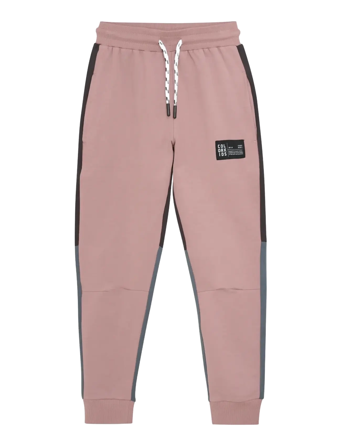 Color Kids Sweat Pants - Colorblock - Lapsed 98–134 - WOODROSE / pink/rose