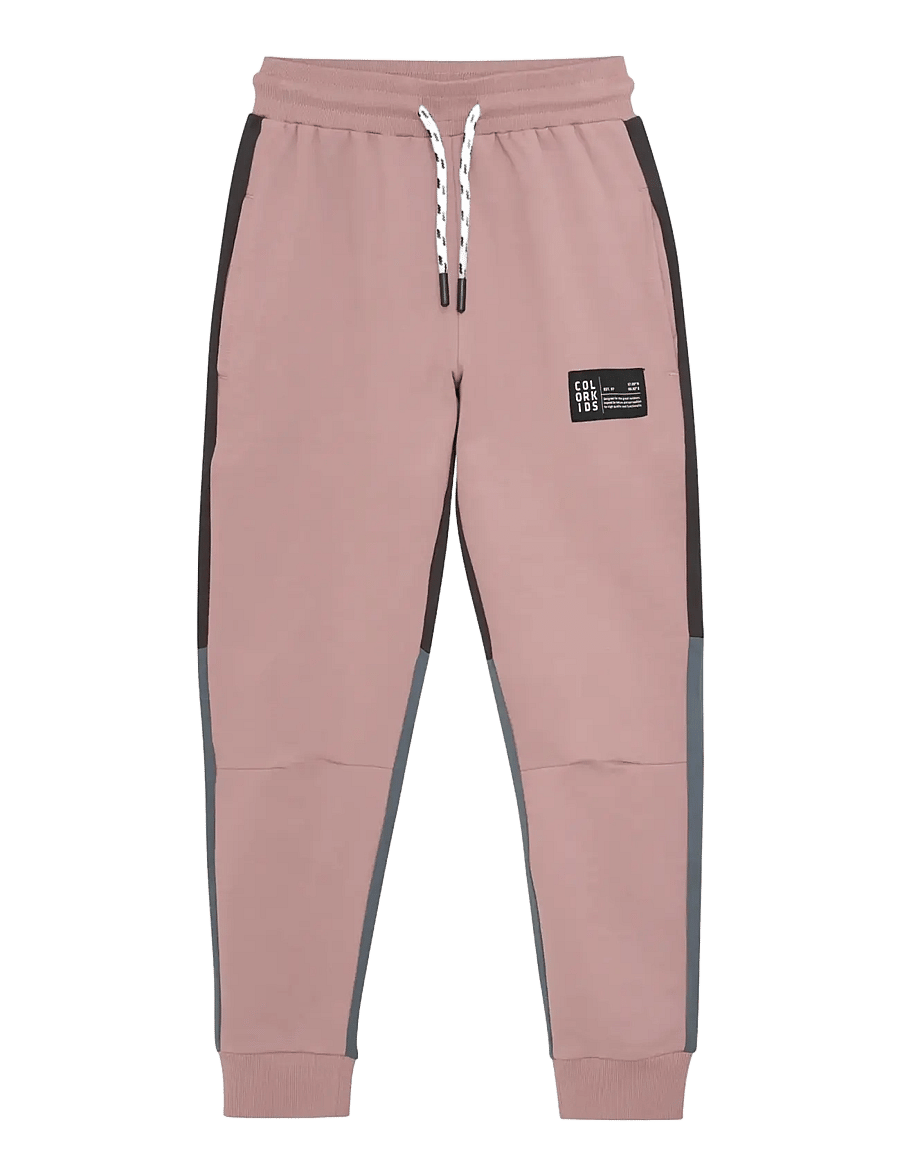 Color Kids - Sweat Pants - Colorblock - sweatpants - woodrose - 0