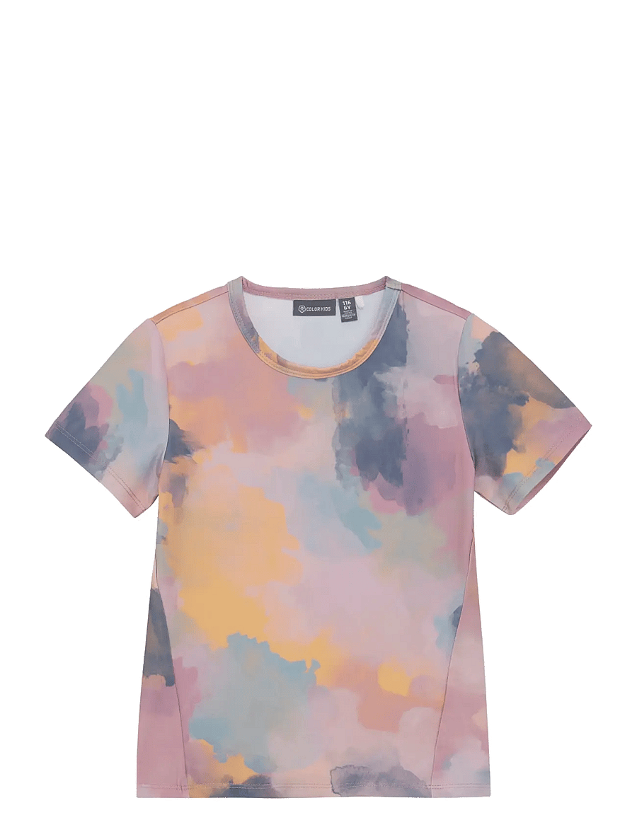 Color Kids - Sport T-shirt S/S - AOP - hauts de sport - woodrose - 0