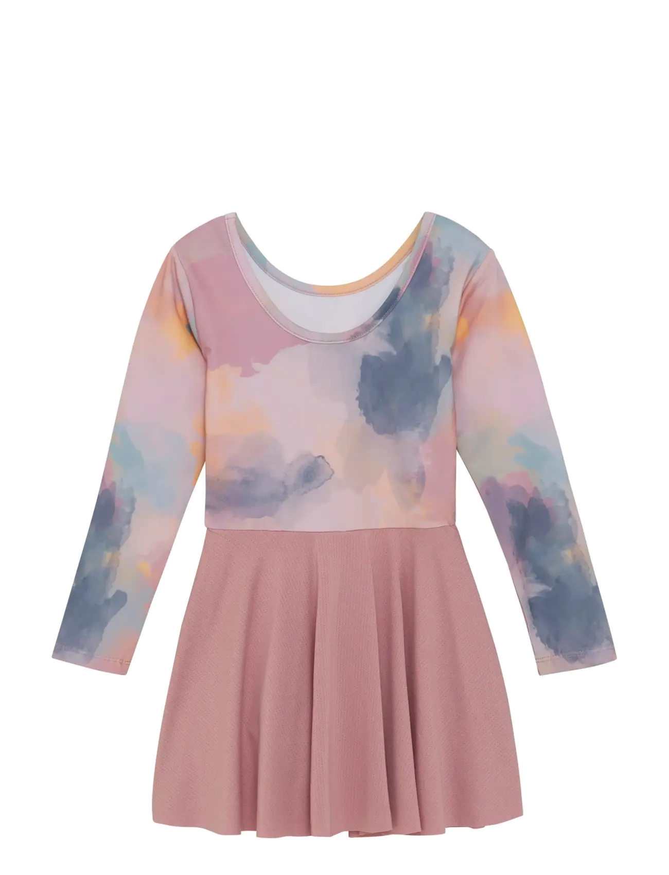 Color Kids - Gymsuit W. Skirt, AOP - spordisärgid - woodrose - 1