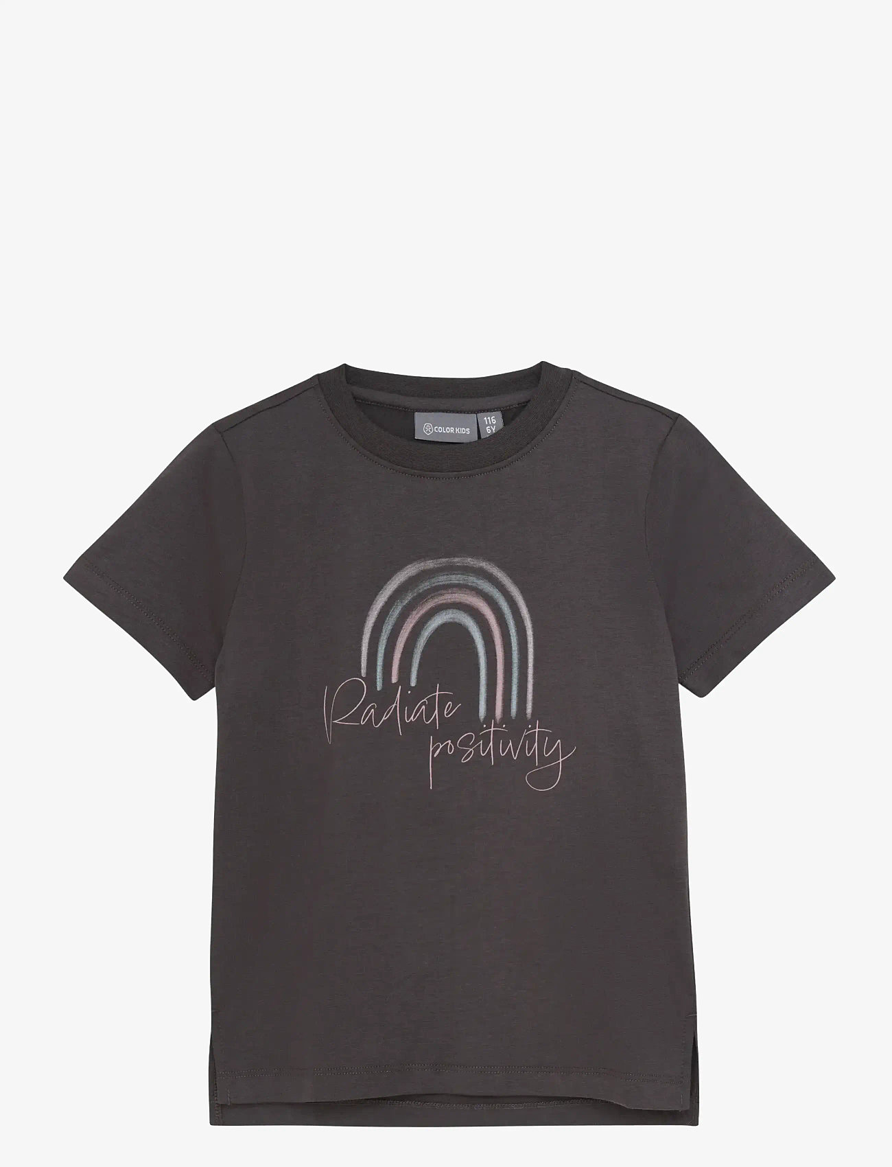 Color Kids - T-shirt W. Print S/S - lühikeste varrukatega t-särgid - phantom - 0