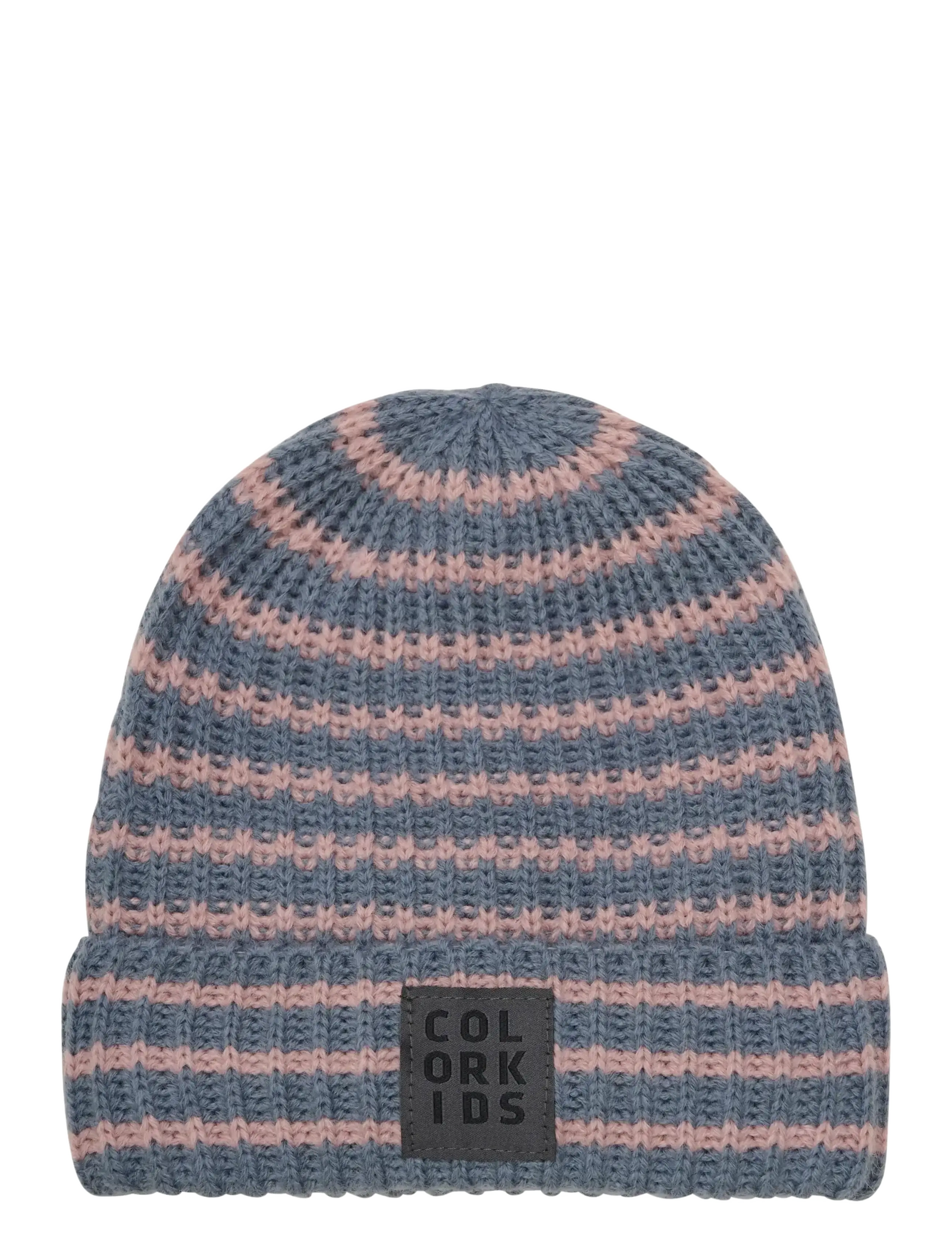 Color Kids Beanie W. Wool & Pattern - Color Kids - WOODROSE / multi