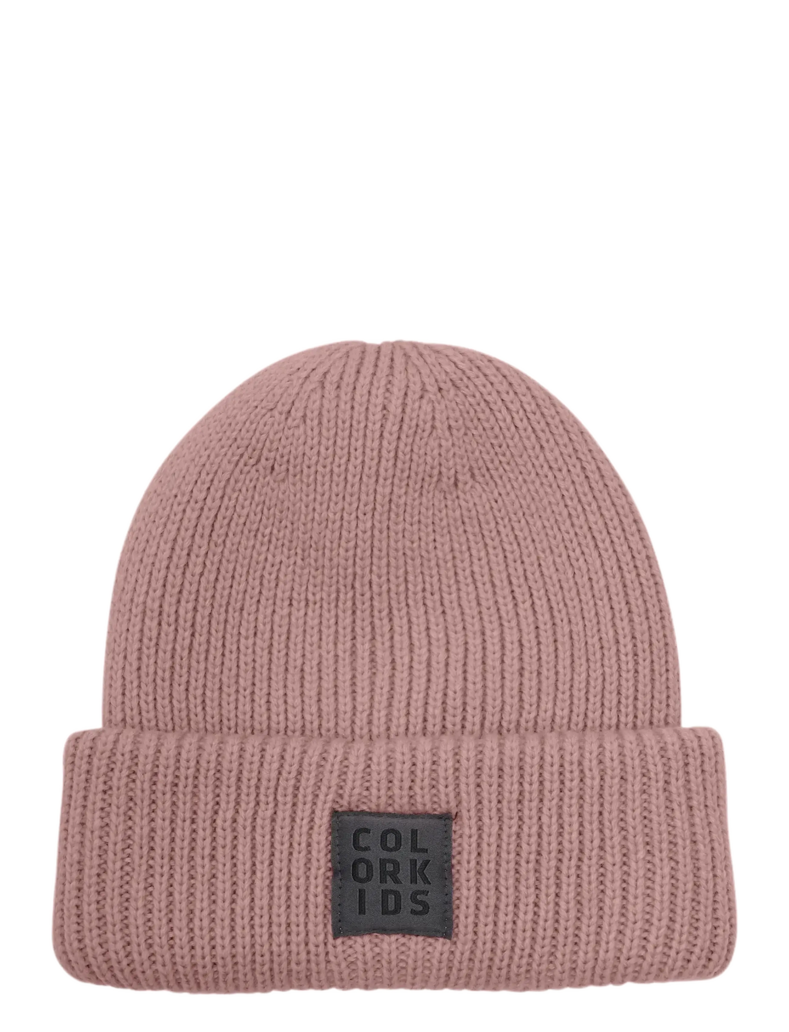 Color Kids Beanie W. Wool - Accessories - WOODROSE / pink/rose