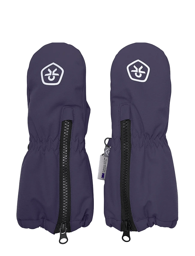 Color Kids - Mittens Long W. Zipper - kindad - graystone - 0