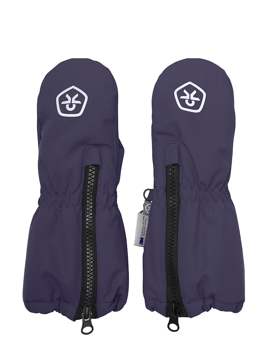 Color Kids - Mittens Long W. Zipper - handsker - graystone - 0