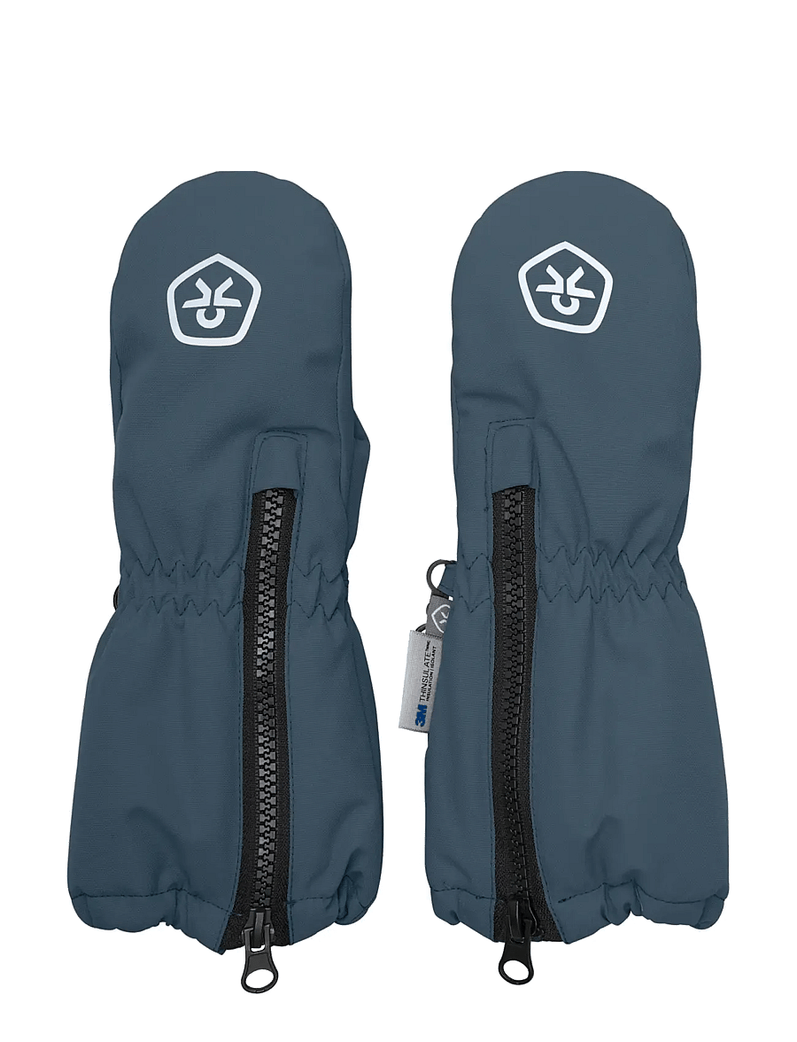 Color Kids - Mittens Long W. Zipper - handsker - stormy weather - 0
