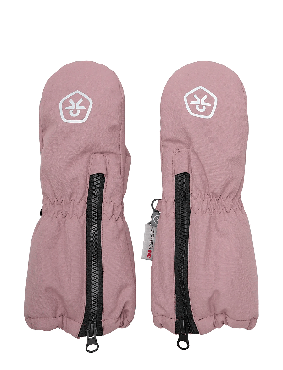 Color Kids - Mittens Long W. Zipper - handschuhe - woodrose - 0