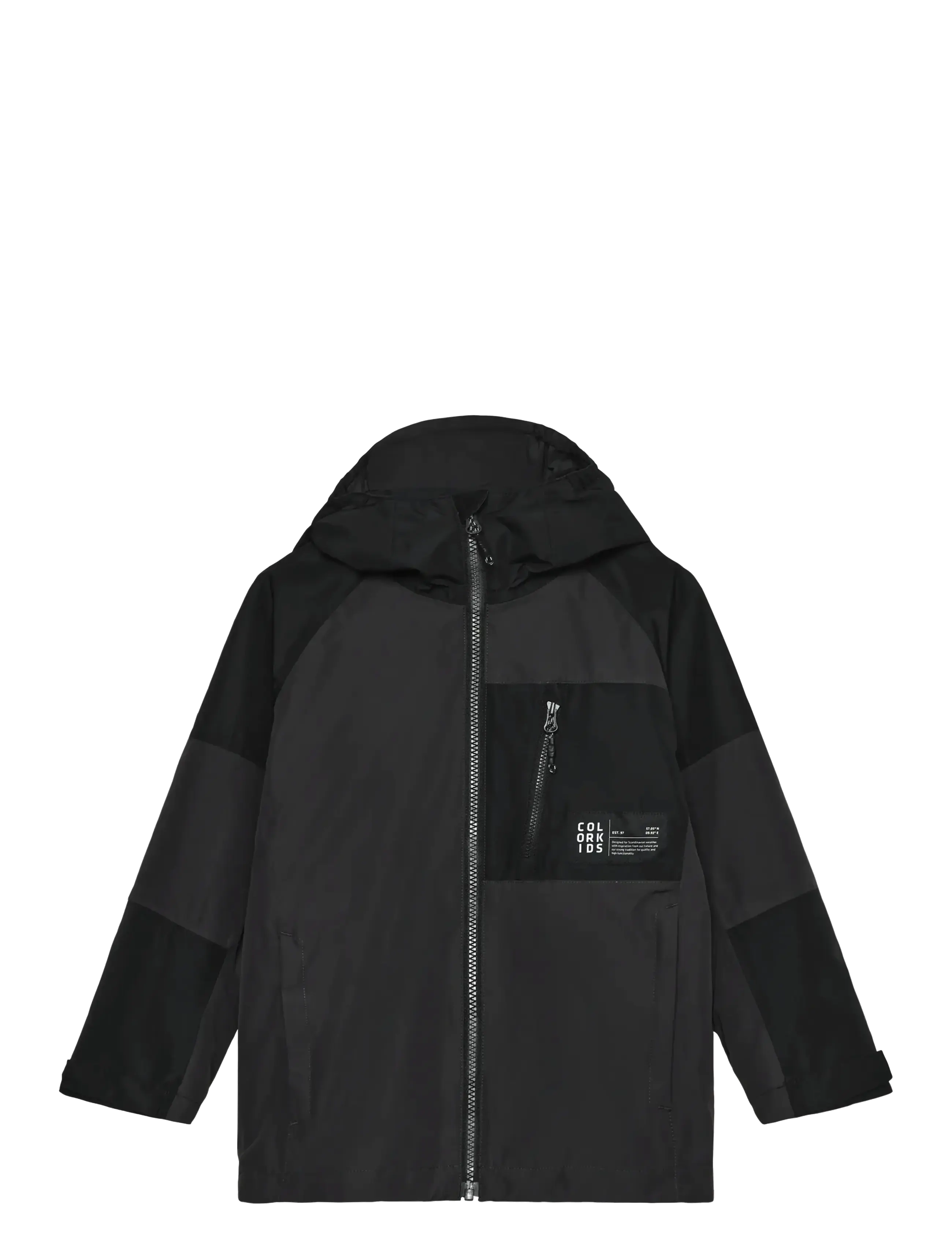 Color Kids Jr. Jacket, Colorblock, 104, Jackets & Coats, Schwarz - Light Jackets, Kinder
