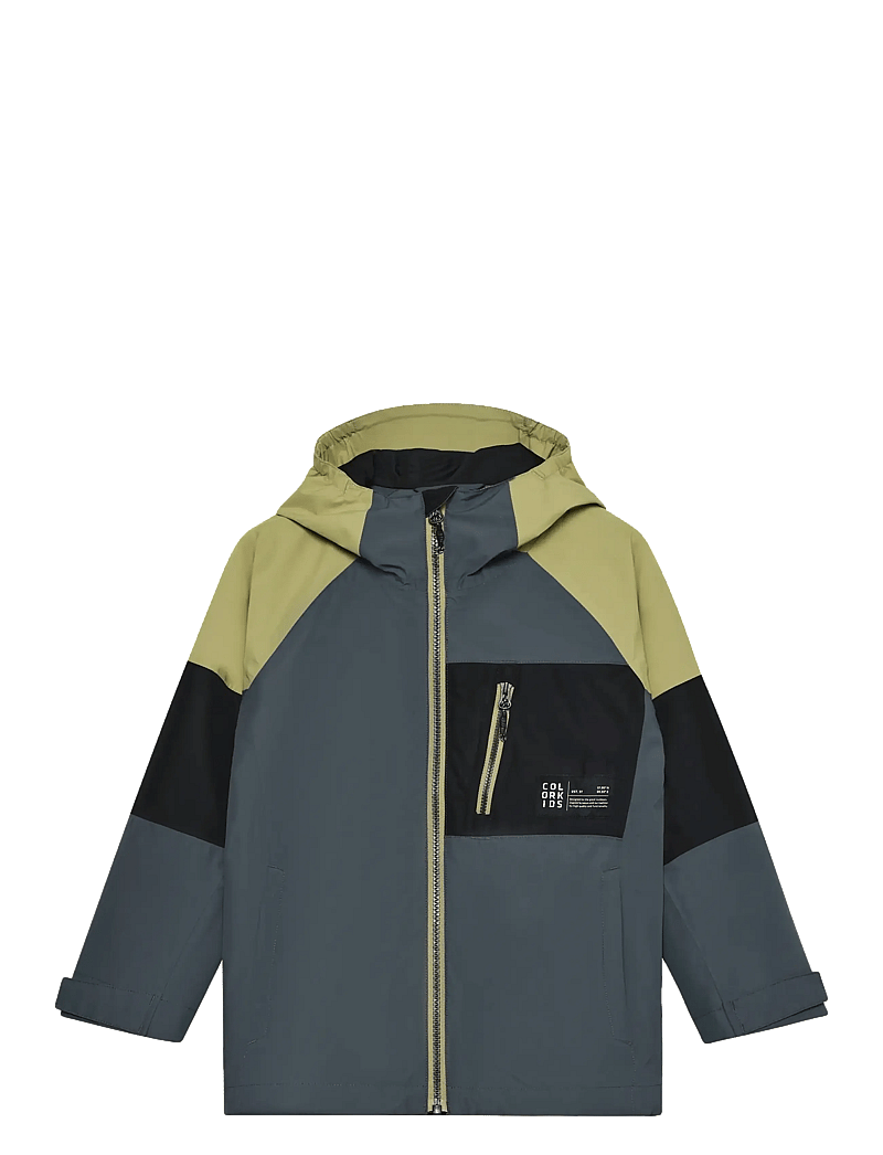 Color Kids - Jr. Jacket, Colorblock - ytterkläder - turbulence - 1