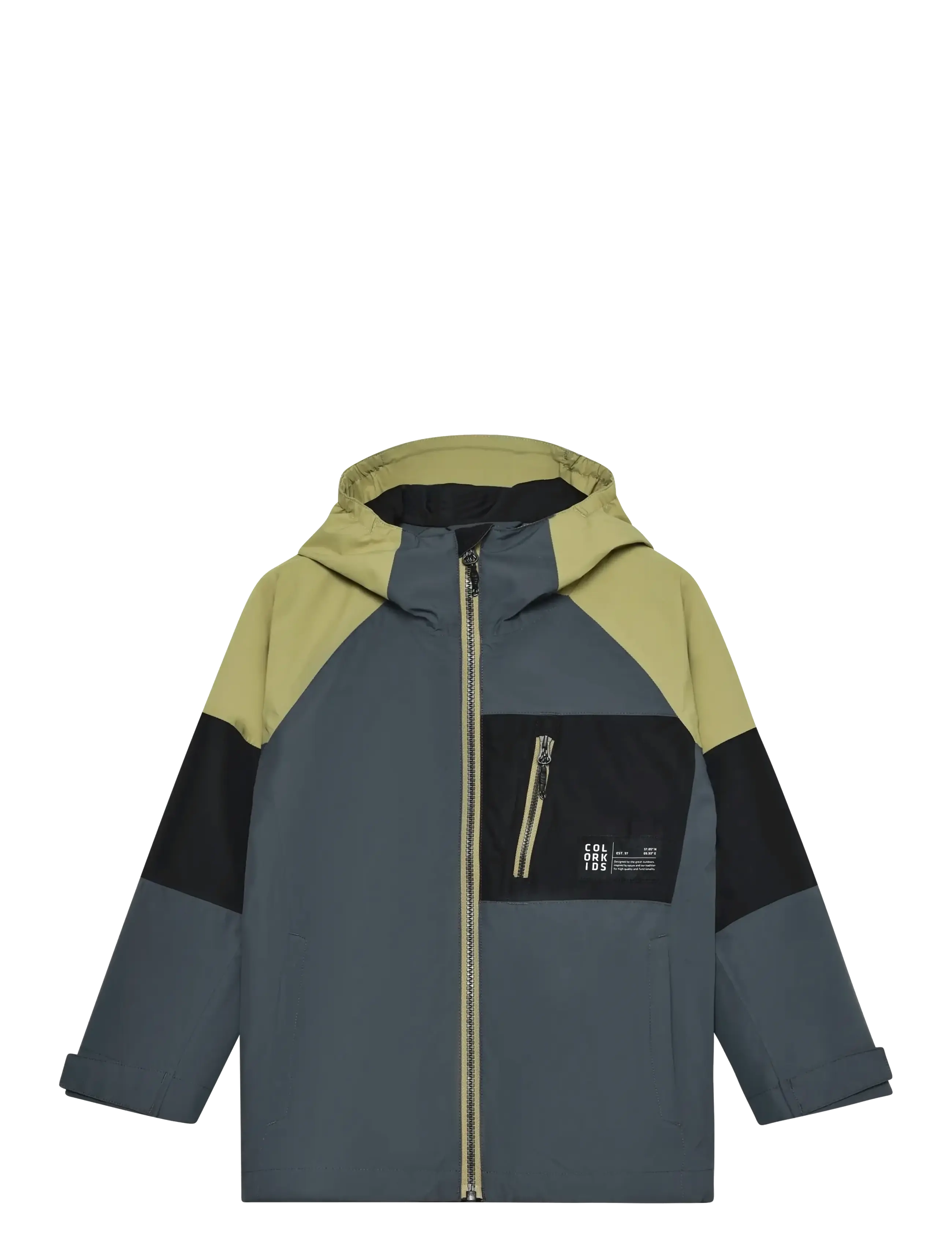 Color Kids Jr. Jacket, Colorblock - Frühlingsjacken - TURBULENCE / grey
