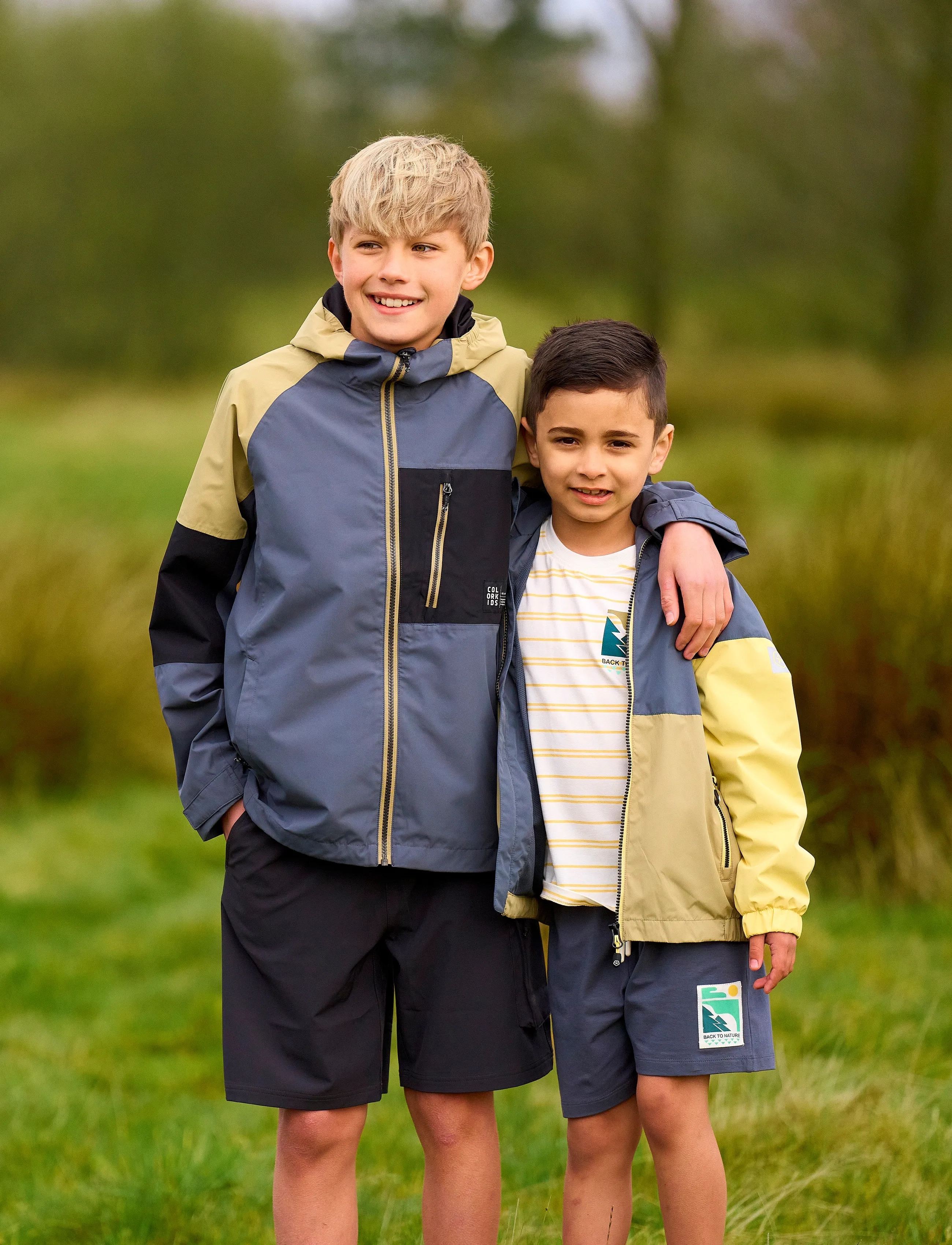 Color Kids Jr. Jacket, Colorblock, 116, Jackets & Coats, Grau - Light Jackets, Kinder