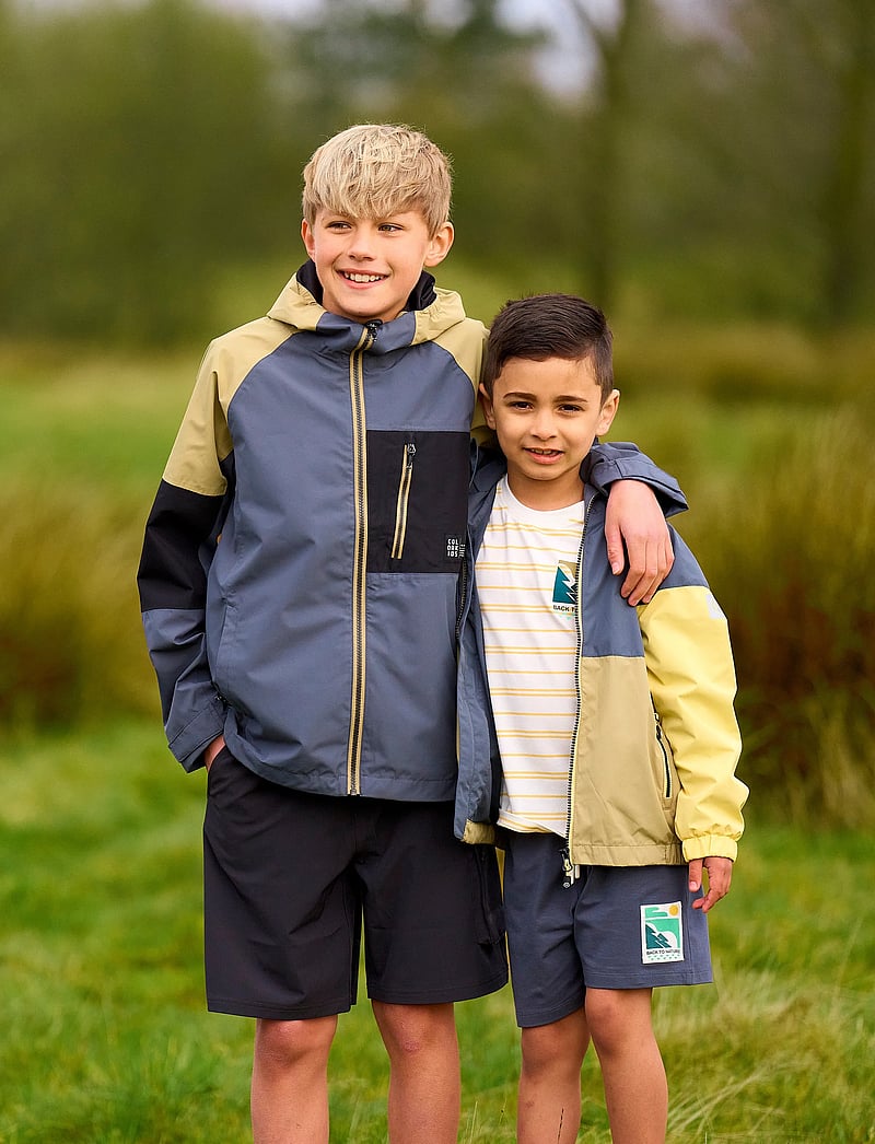 Color Kids - Jr. Jacket, Colorblock - ytterkläder - turbulence - 0