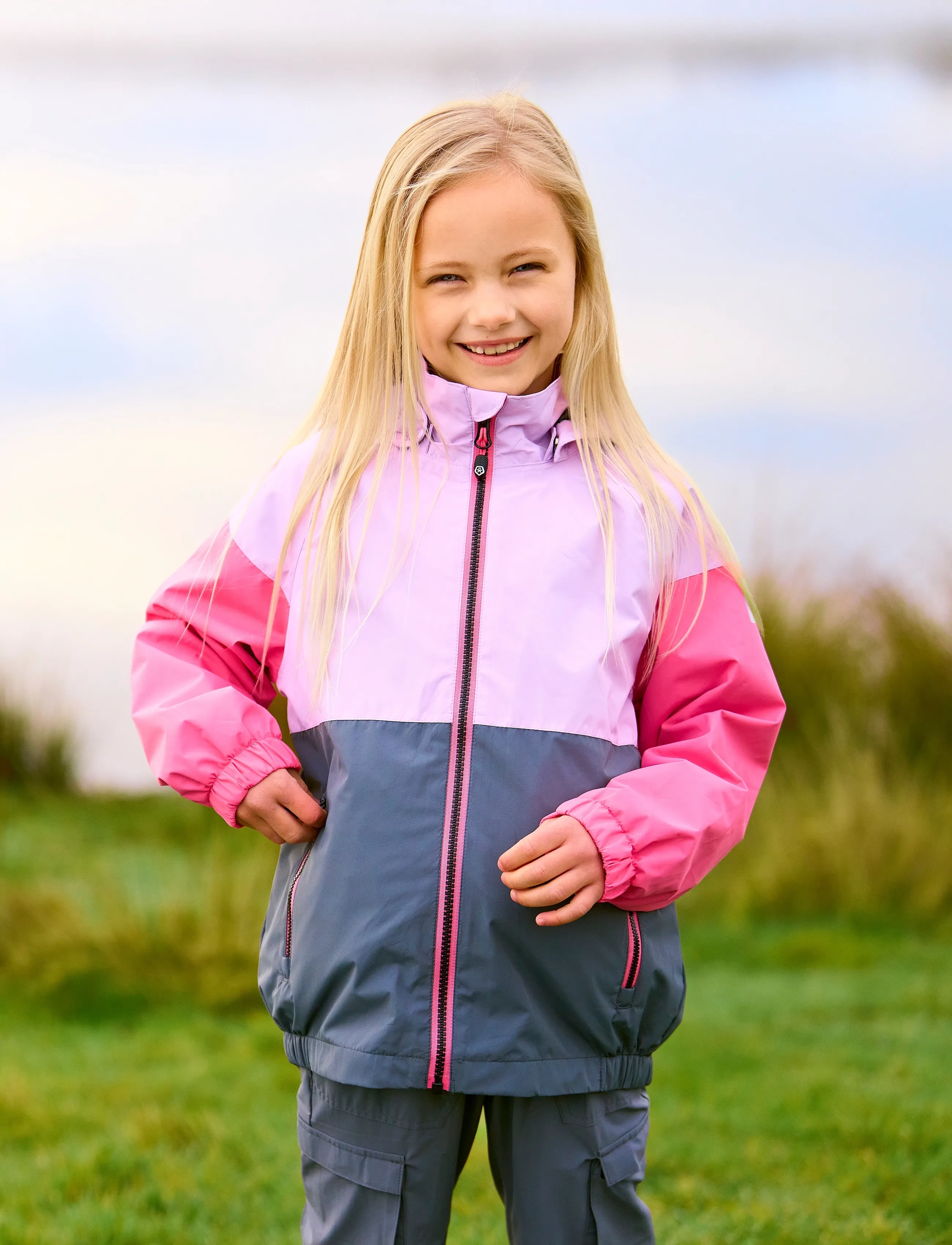 Color Kids Jacket, Colorblock, 104, Jackets & Coats, Rosa - Light Jackets, Kinder