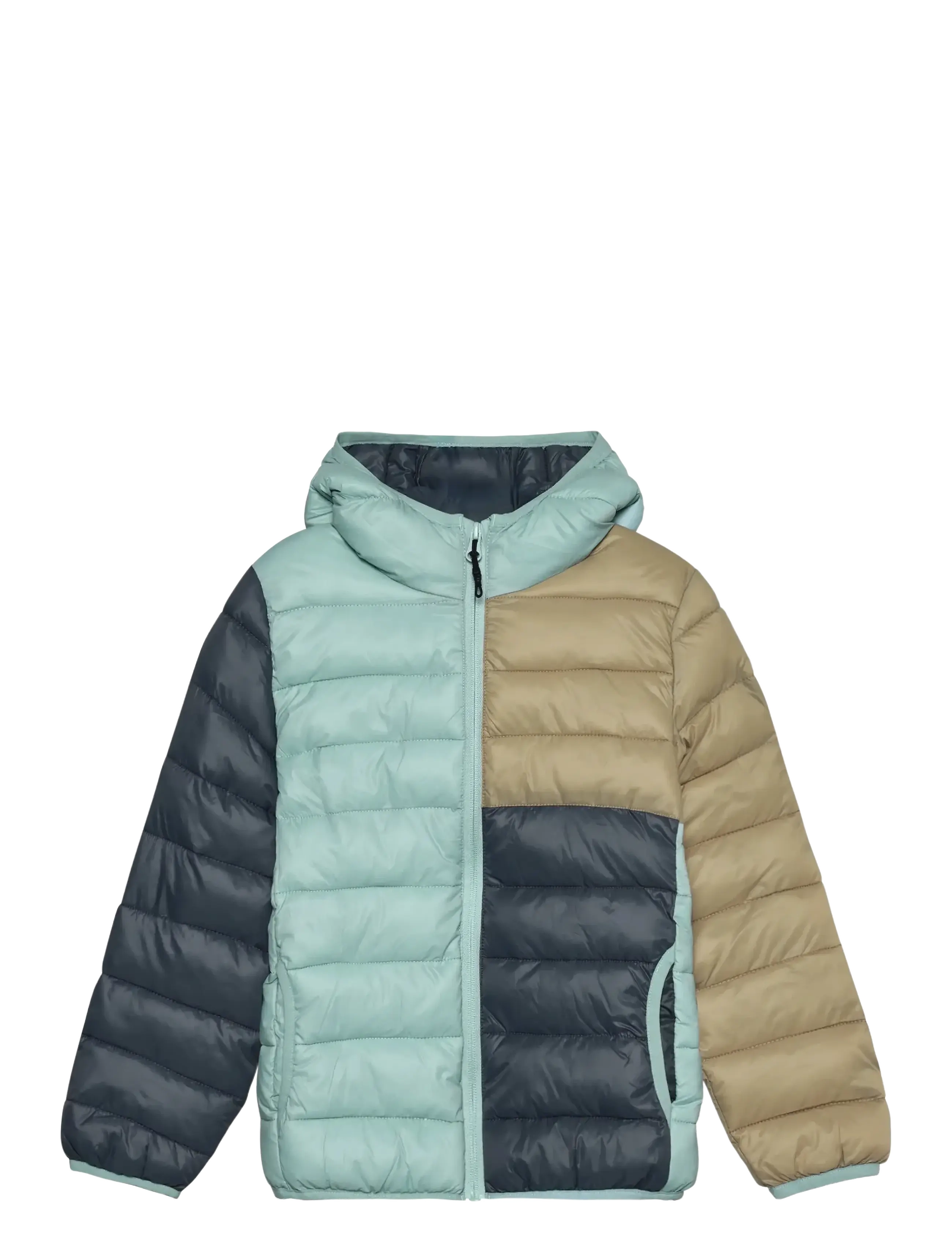 Color Kids Jr. Jacket W. Hood, Quilt - 4 for 3 - ETHER / multi