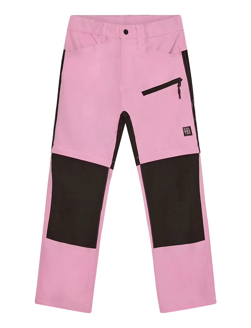 Color Kids - Pants Stretch W. Zip Off - trainingshosen - begonia pink - 0