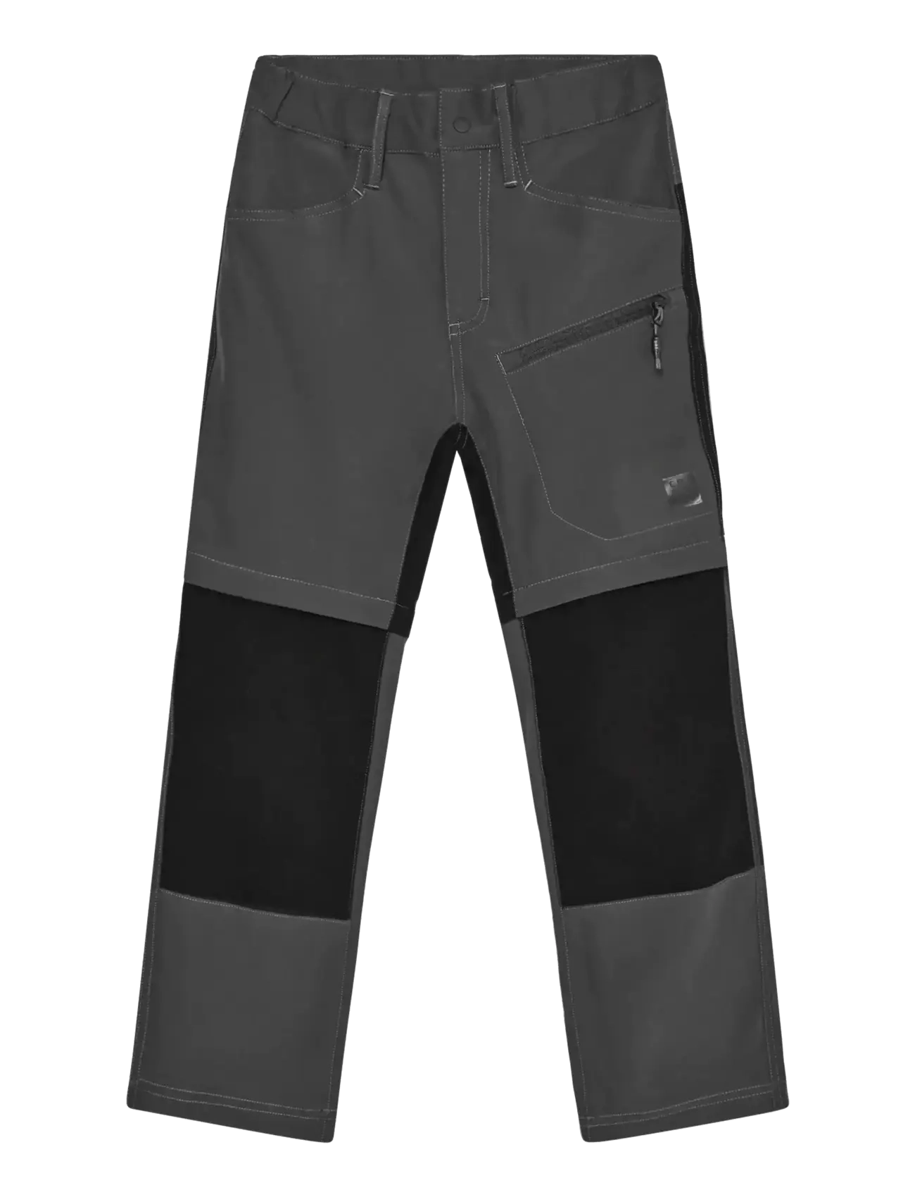 Color Kids Pants Stretch W. Zip Off - Training pants - PHANTOM / black
