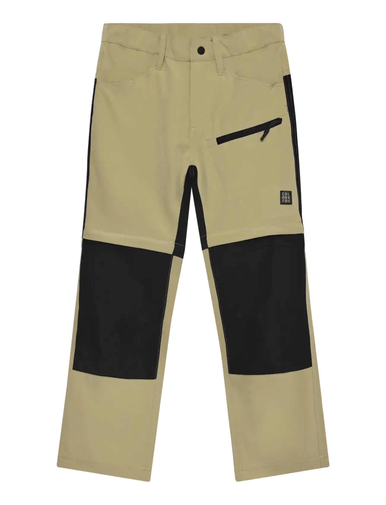 Color Kids Pants Stretch W. Zip Off, Børn, Zip-Off Bukser, Beige, Str: 104