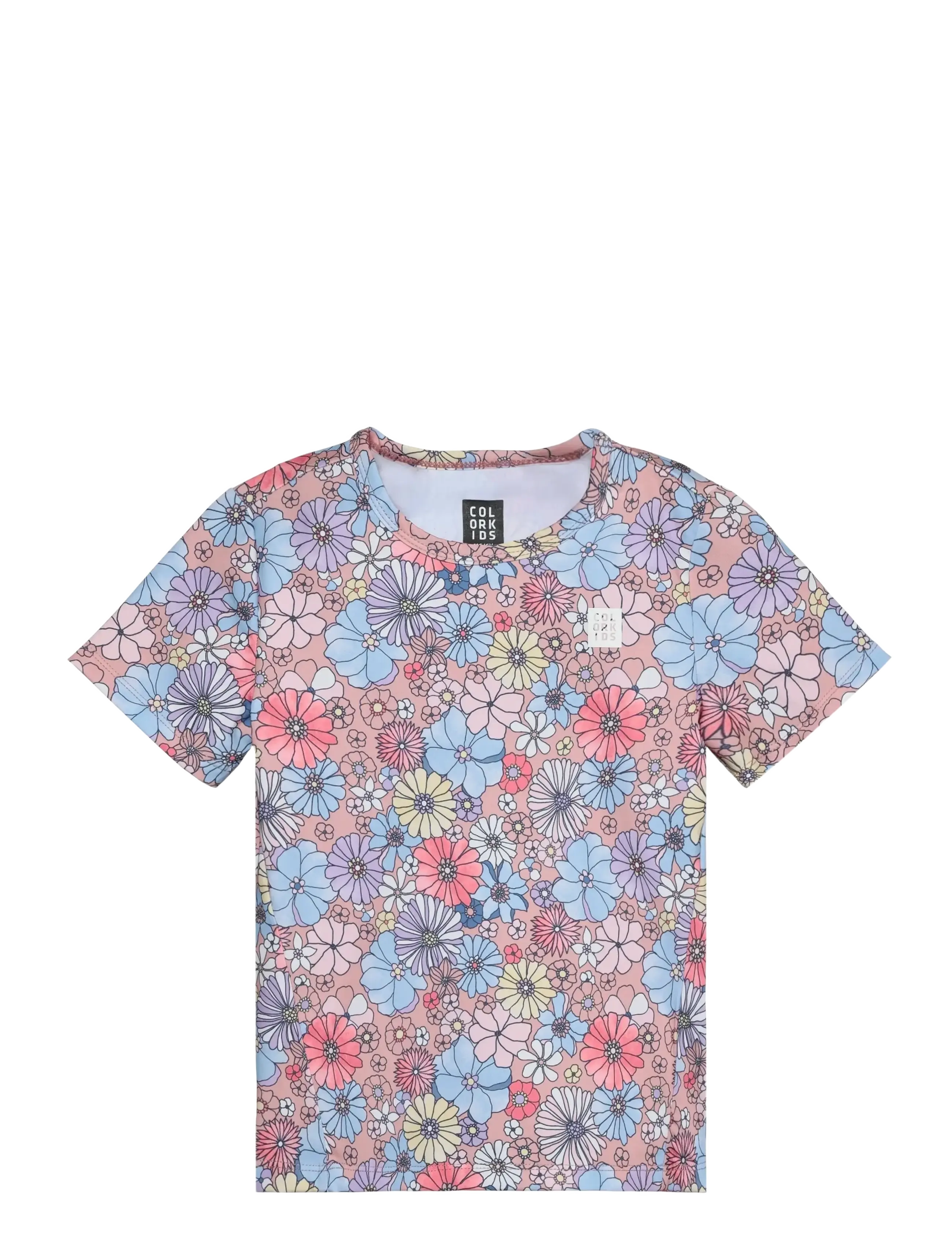 Color Kids Sport T-shirt S/S, AOP - Oberteile - BRIDAL ROSE / pink/rose