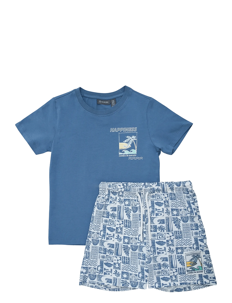 Color Kids - T-shirt & Shorts Set - 2-osalised komplektid - coronet blue - 0