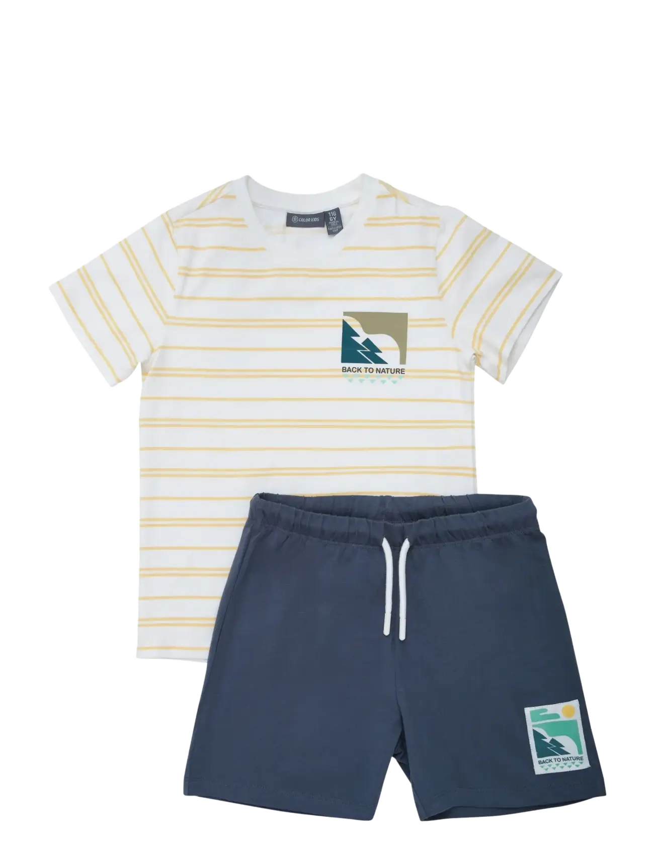 Color Kids T-Shirt & Shorts Set, 152, Sets, Gelb - Sets With Short-sleeved T-shirt, Kinder