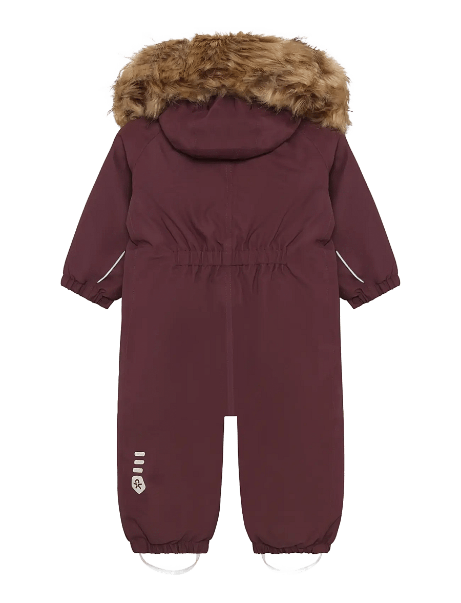 Color Kids - Baby Coverall W. Fake Fur - outerwear - catawba grape - 1