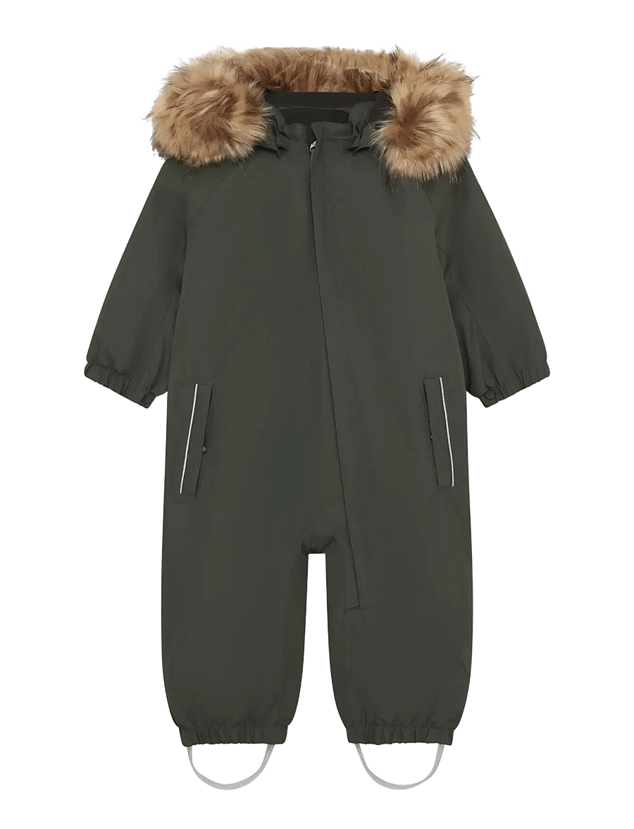 Color Kids - Baby Coverall W. Fake Fur - outerwear - kambaba - 0
