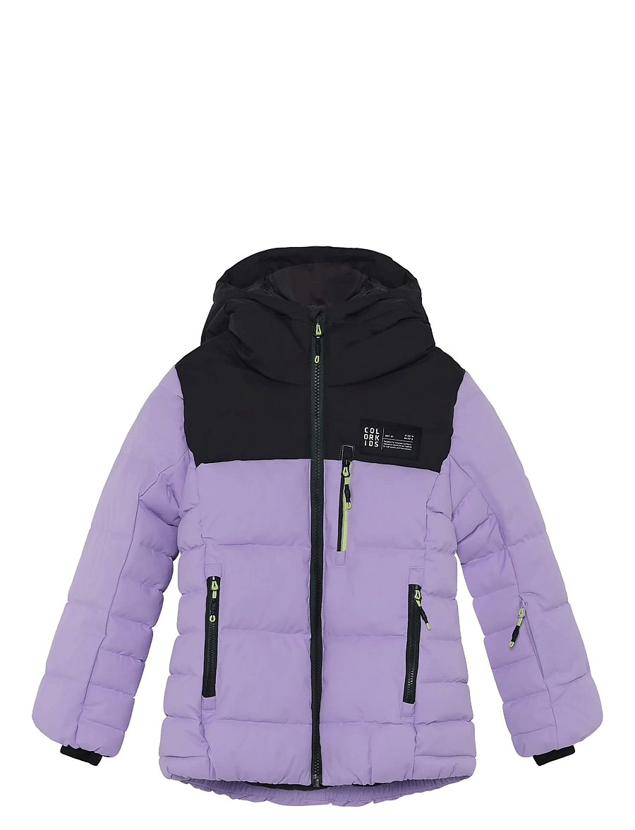 Color Kids - Jr. Ski Puffer Jacket - Quilt - purple rose - 0