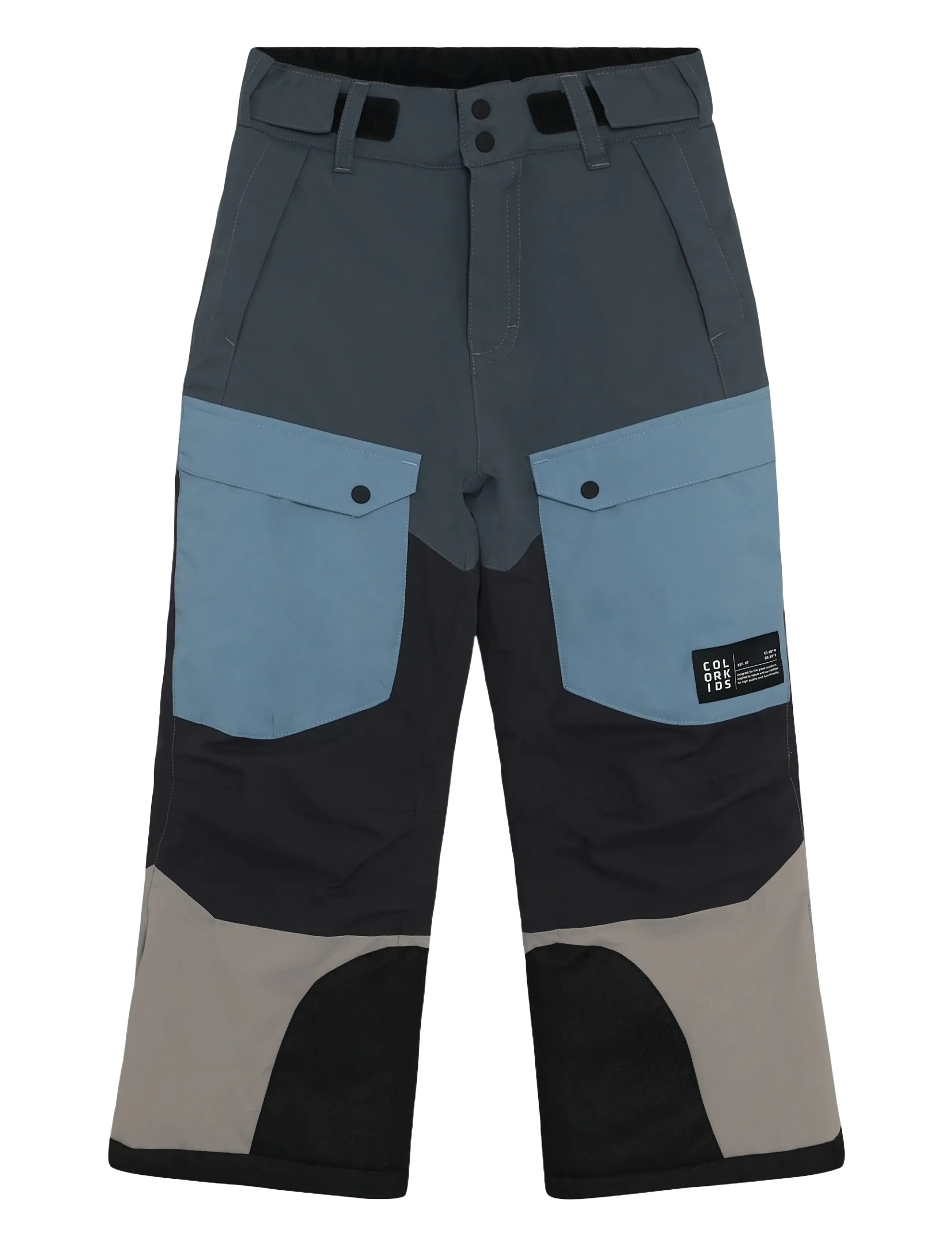 Color Kids Jr. Ski Pants - Colorblock - Tøj - TURBULENCE / grey