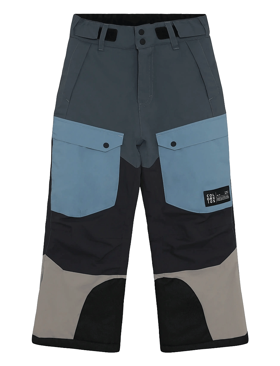 Color Kids - Jr. Ski Pants - Colorblock - træningsbukser - turbulence - 0
