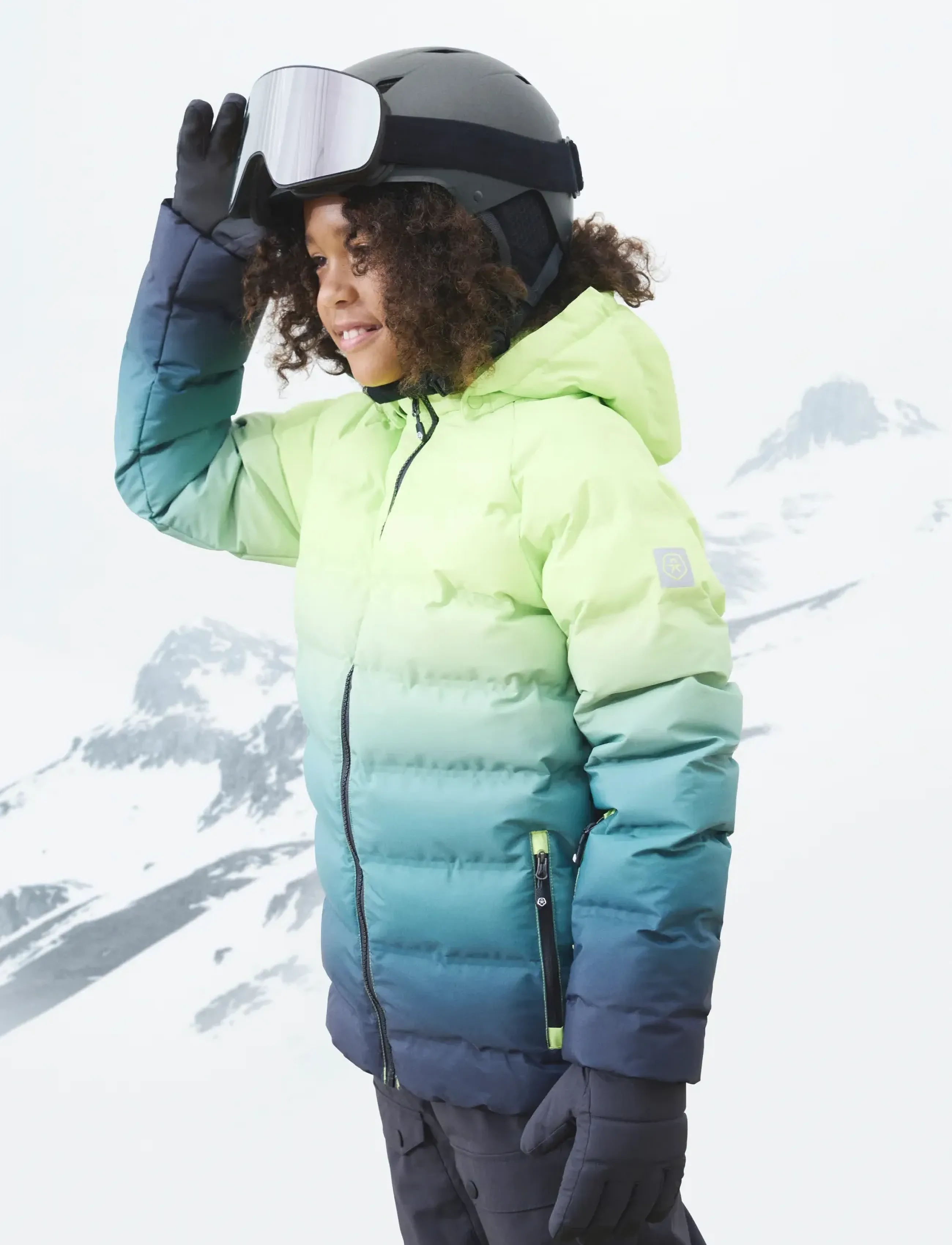 Color Kids - Ski Jacket - Quilt & Gradient - sharp green - 0