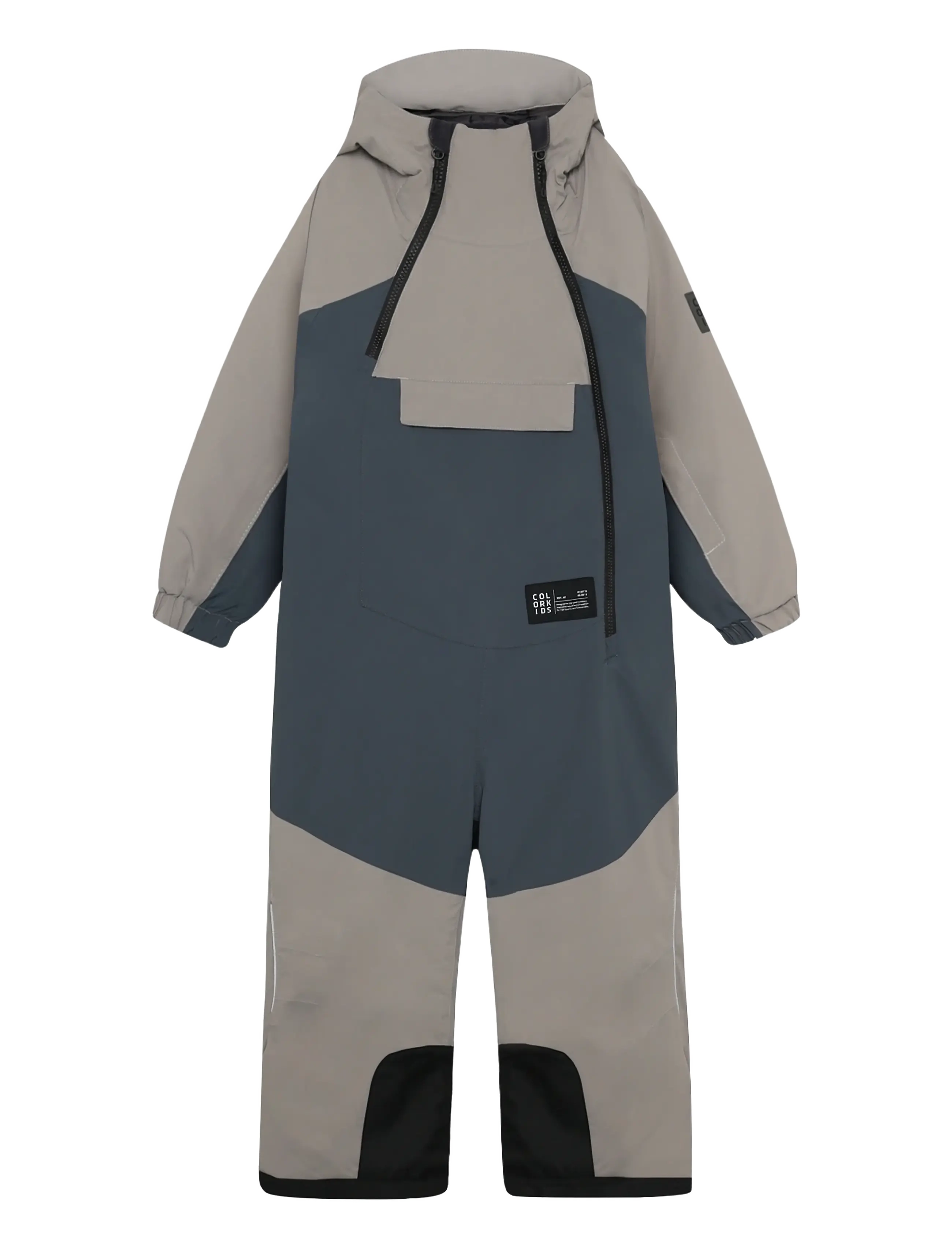 Color Kids Jr. Ski Coverall - Colorblock - Vinteroverall - ROCK RIDGE / grey