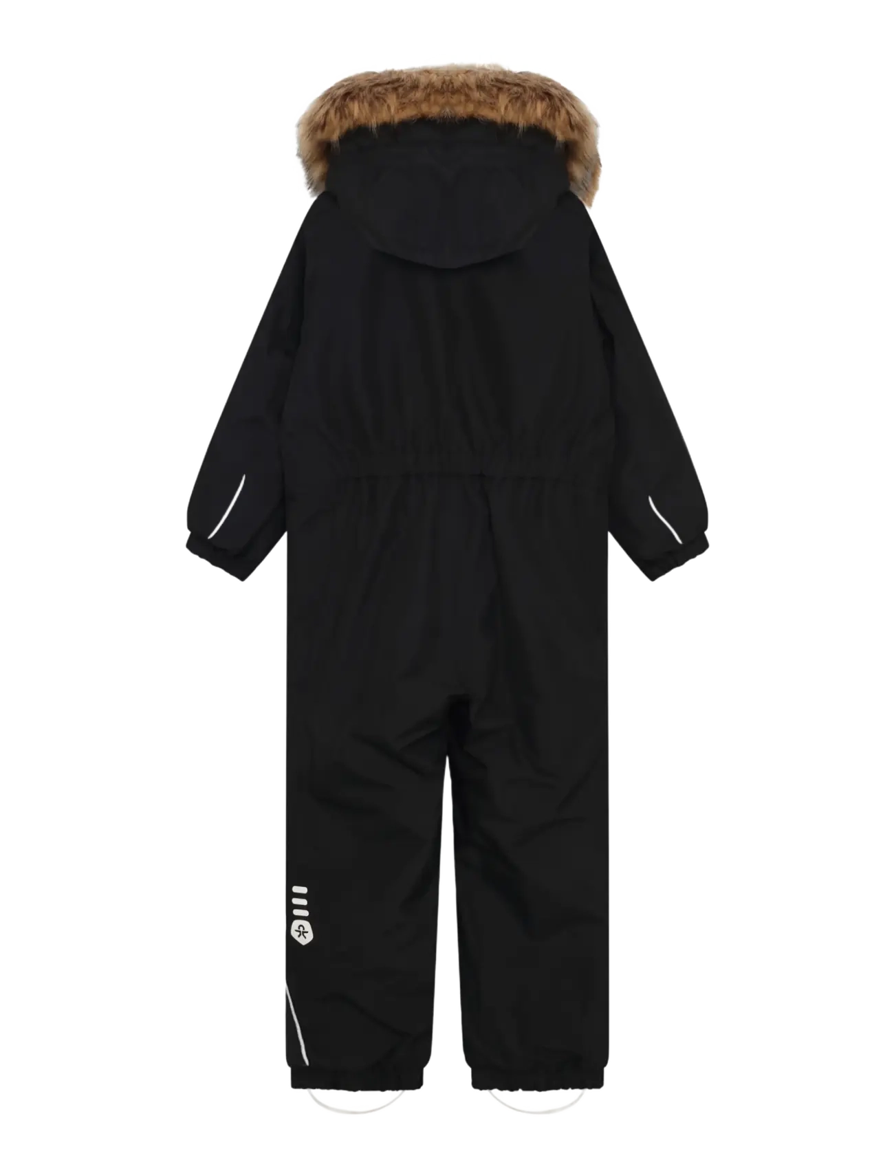 Color Kids - Coverall W. Fake Fur - outerwear - black - 1