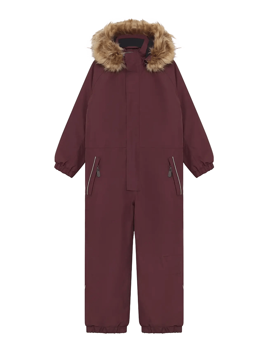 Color Kids - Coverall W. Fake Fur - outerwear - catawba grape - 0