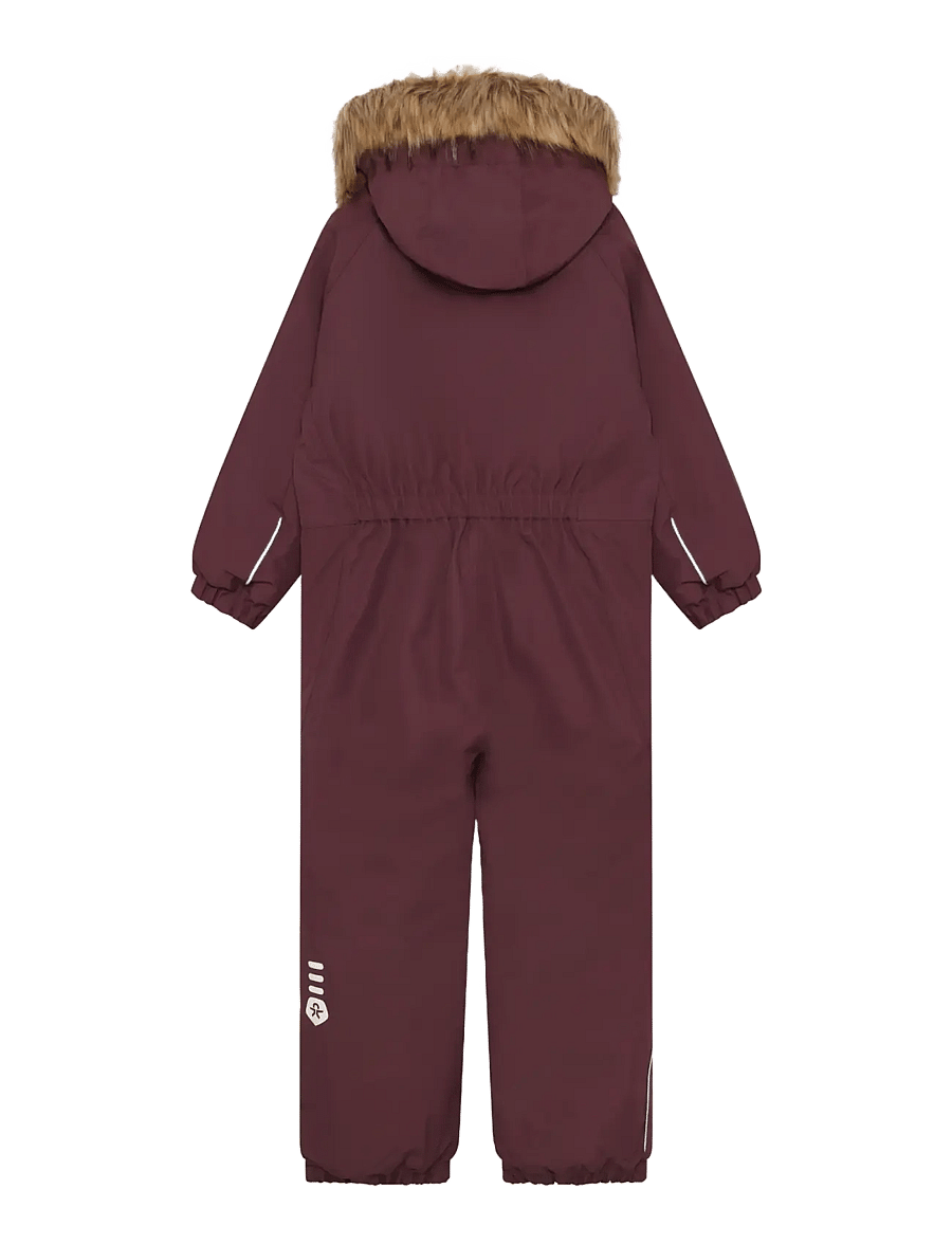 Color Kids - Coverall W. Fake Fur - outerwear - catawba grape - 1