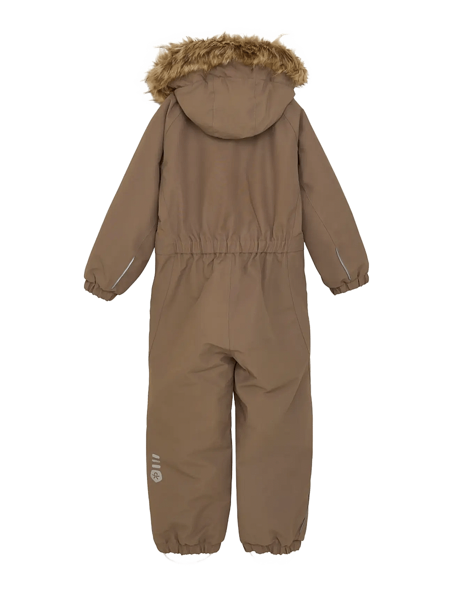 Color Kids - Coverall W. Fake Fur - outerwear - fossil - 1
