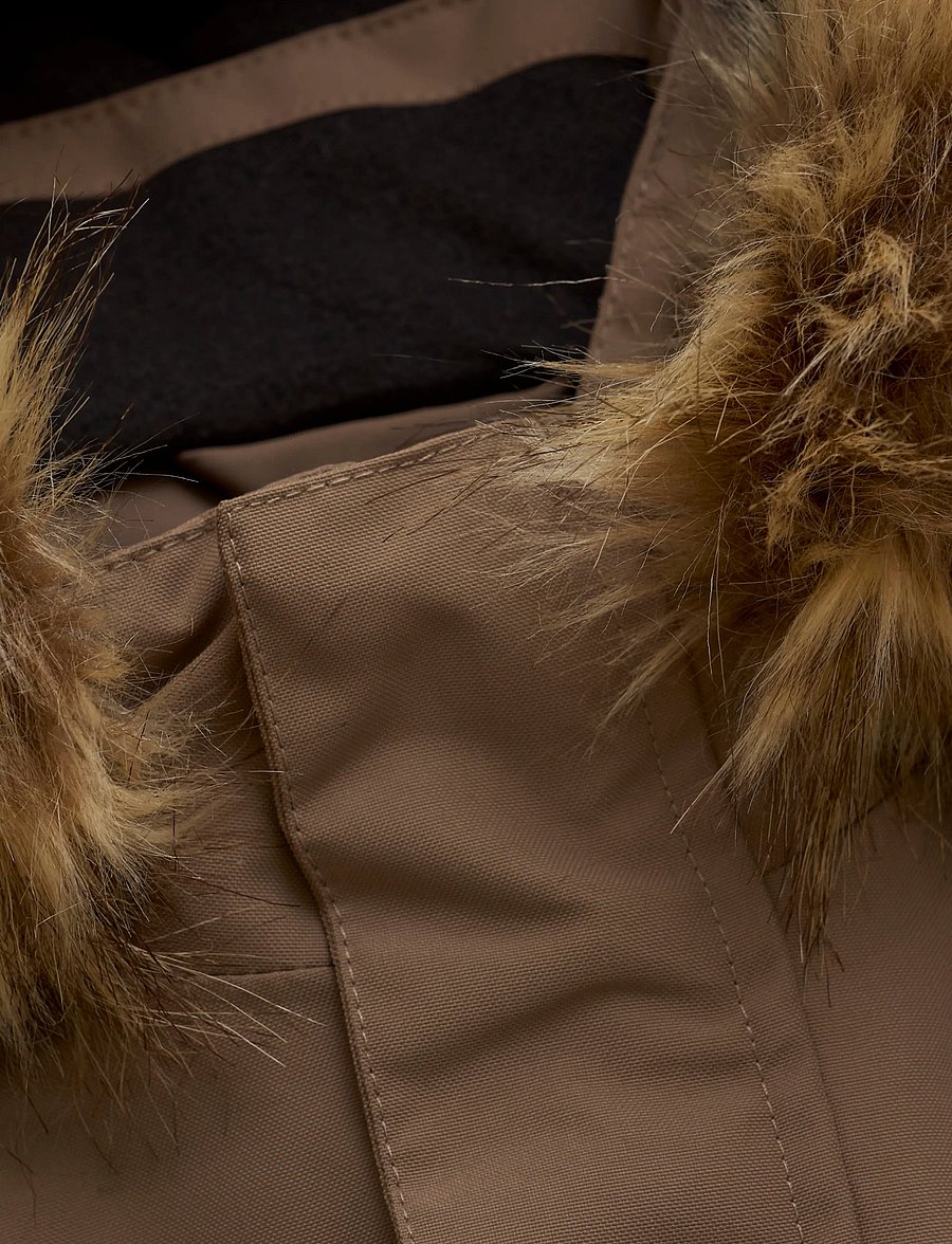 Color Kids - Coverall W. Fake Fur - outerwear - fossil - 3